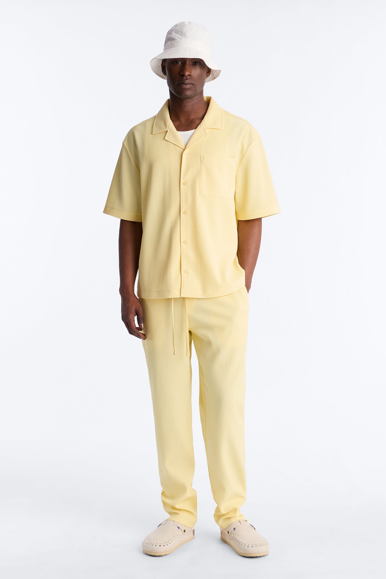 Show Up Short Sleeve Cuban Shirt - Butter Yellow Fashion Nova