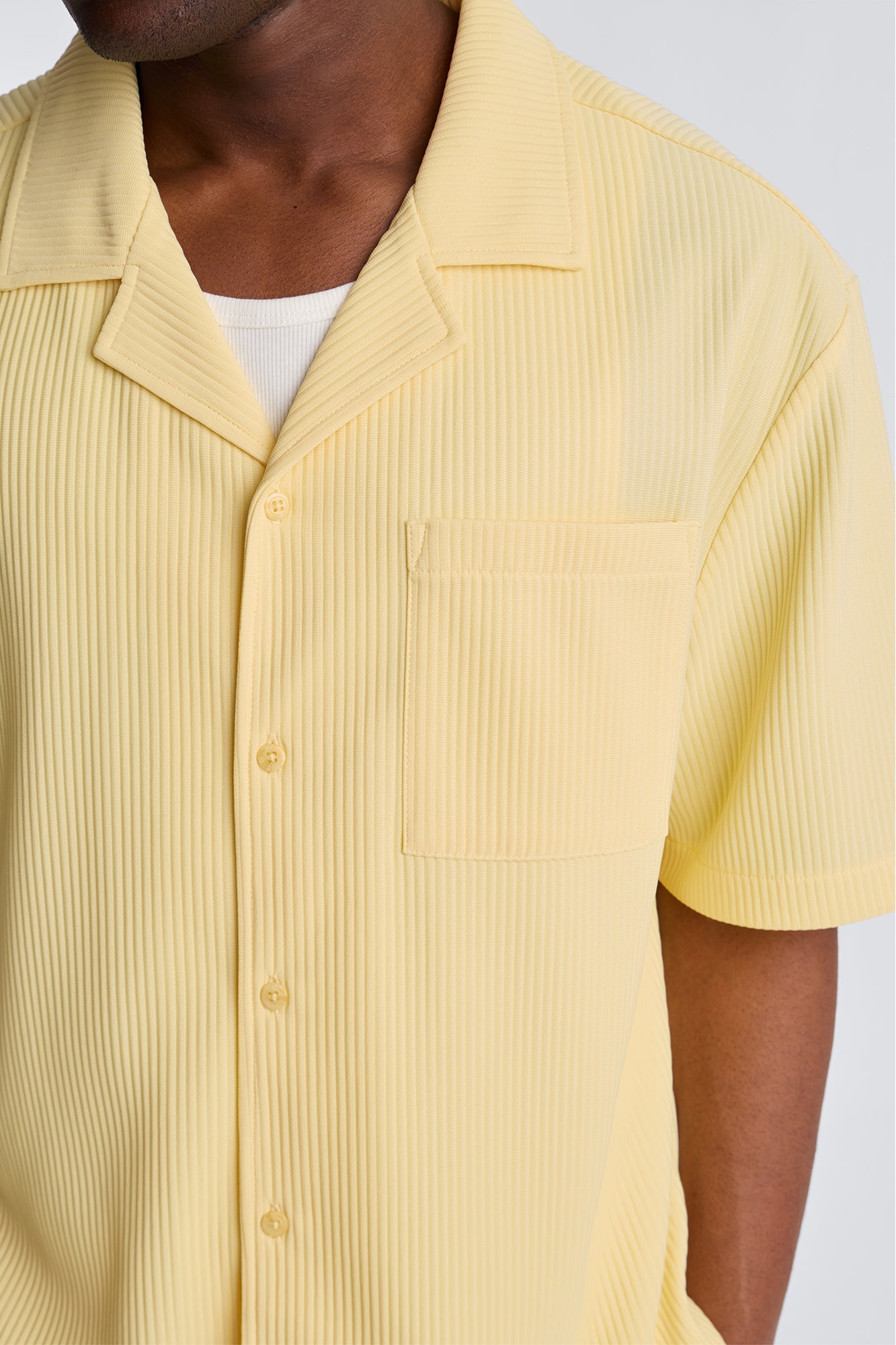 Show Up Short Sleeve Cuban Shirt - Butter Yellow Fashion Nova