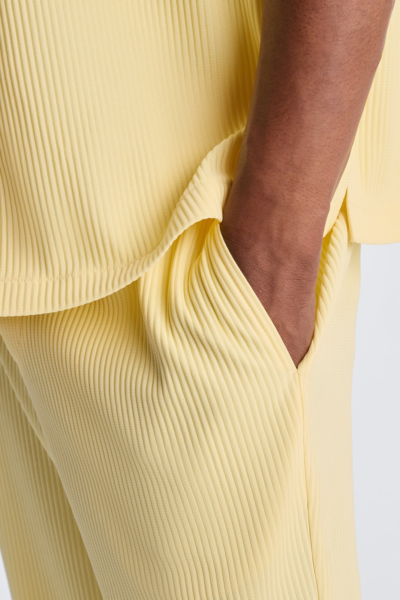 Show Up Slim Slit Pants - Butter Yellow Fashion Nova