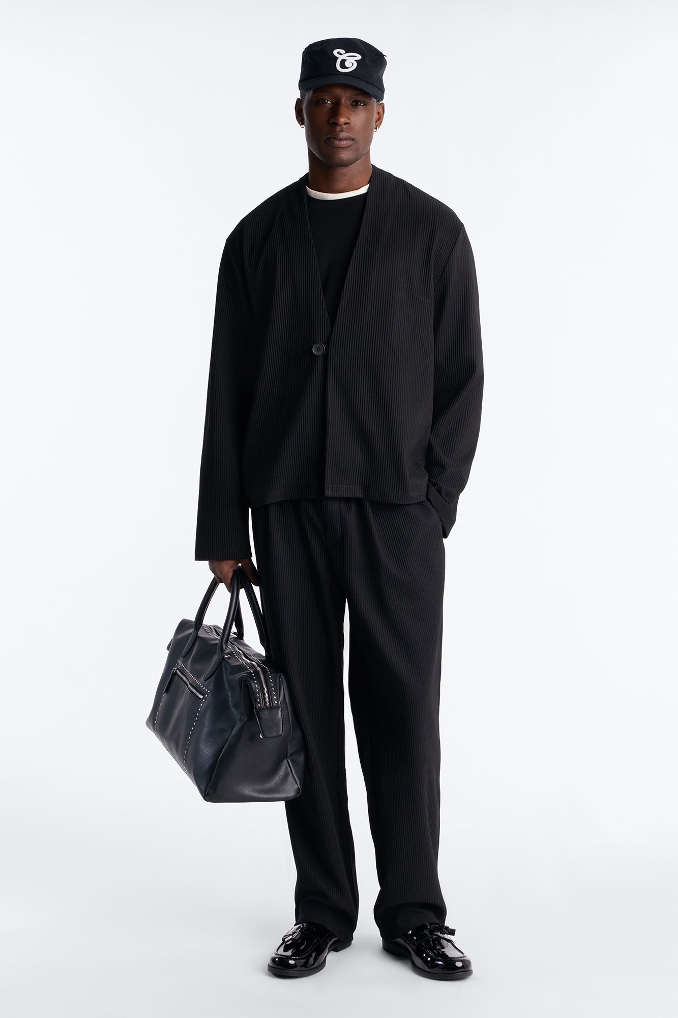 Show Up Straight Pleated Casual Trouser - Black Fashion Nova