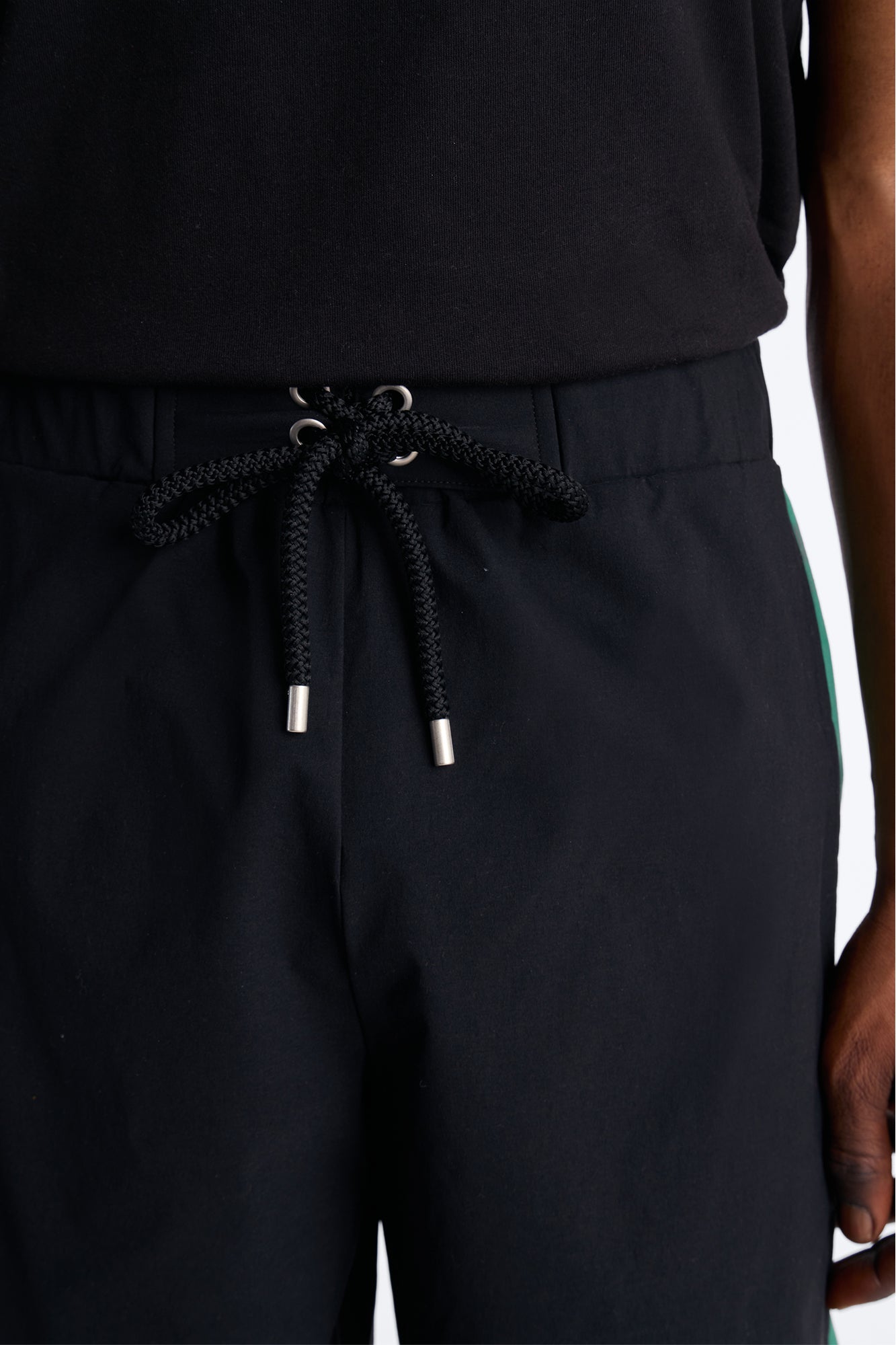 Everyday Stretch Paneled Boardshorts 9″ - Black/Green Fashion Nova