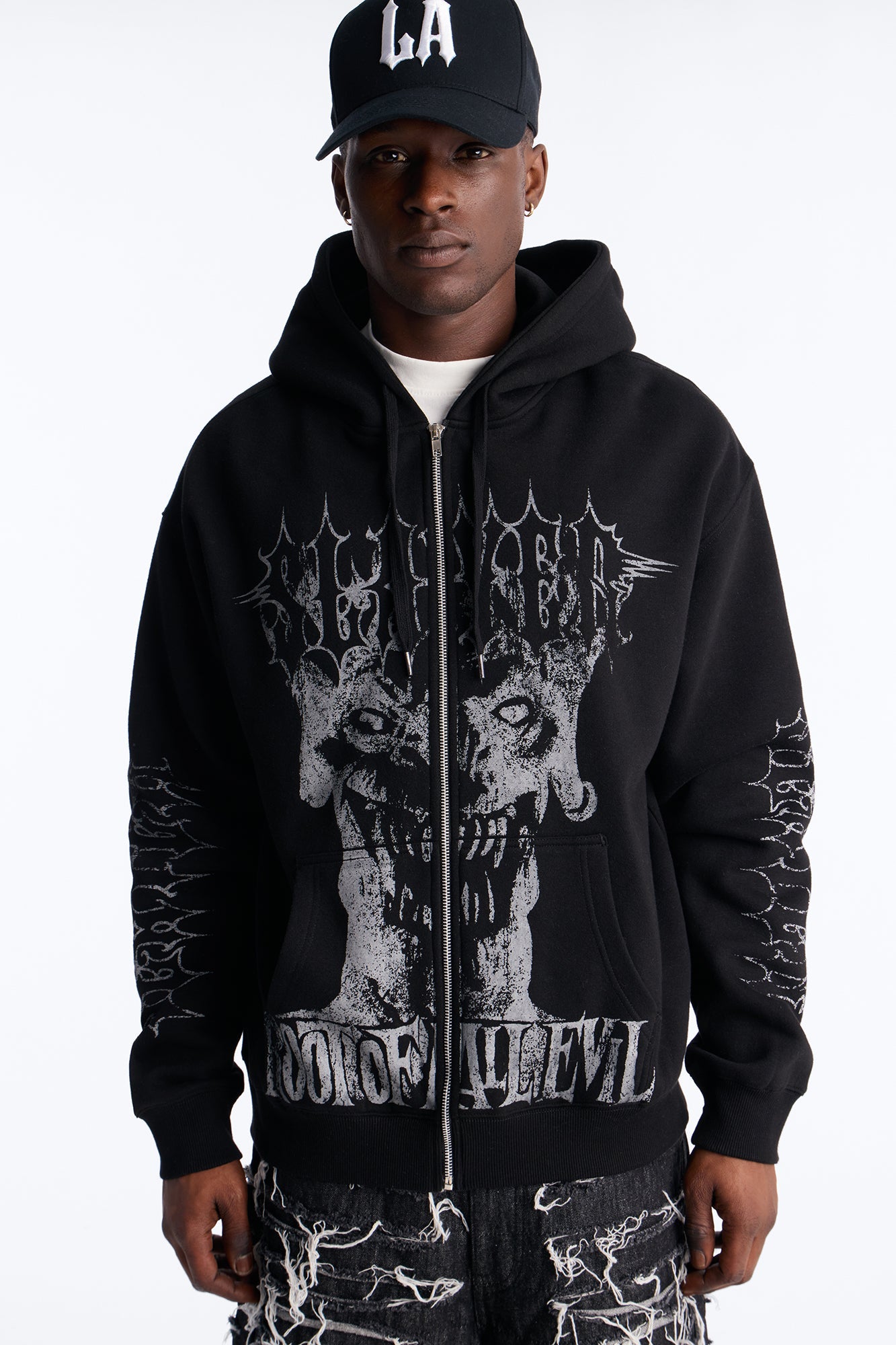 Slayer Tour 1988 Vintage Zip Hoodie - Black Wash Fashion Nova