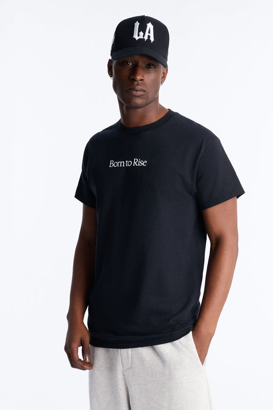 Born To Rise Short Sleeve Tee - Black Fashion Nova