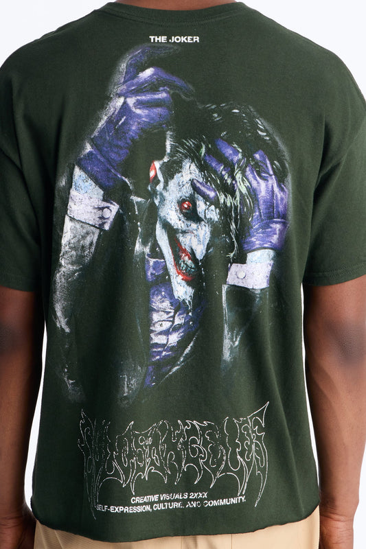 The Joker Beautiful Chaos Boxy Short Sleeve Tee - Green Fashion Nova