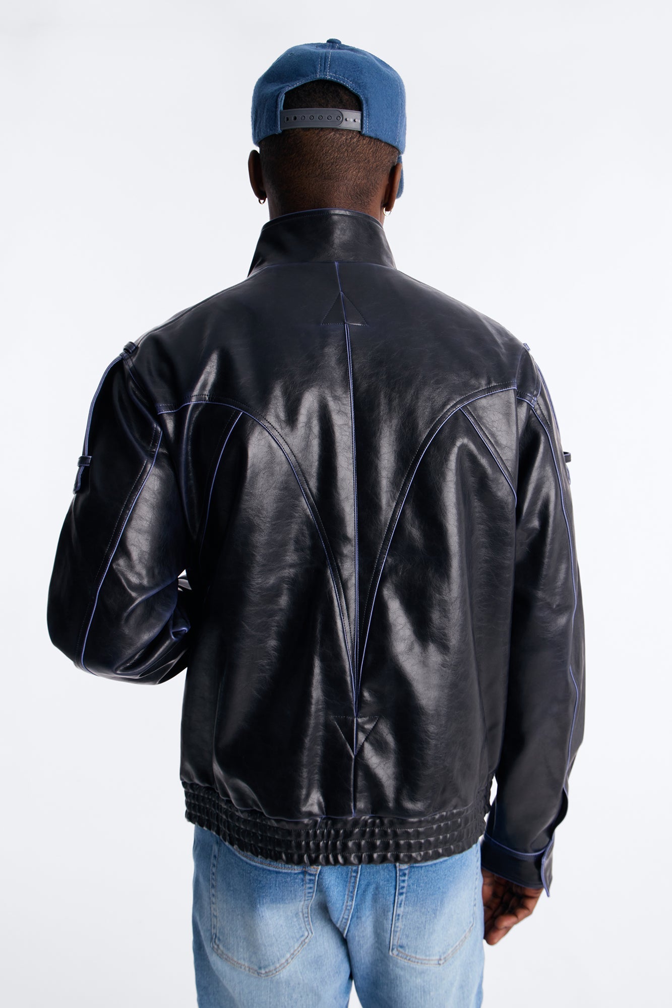 Pressure Reactive Faux Leather Moto Jacket - Black Fashion Nova