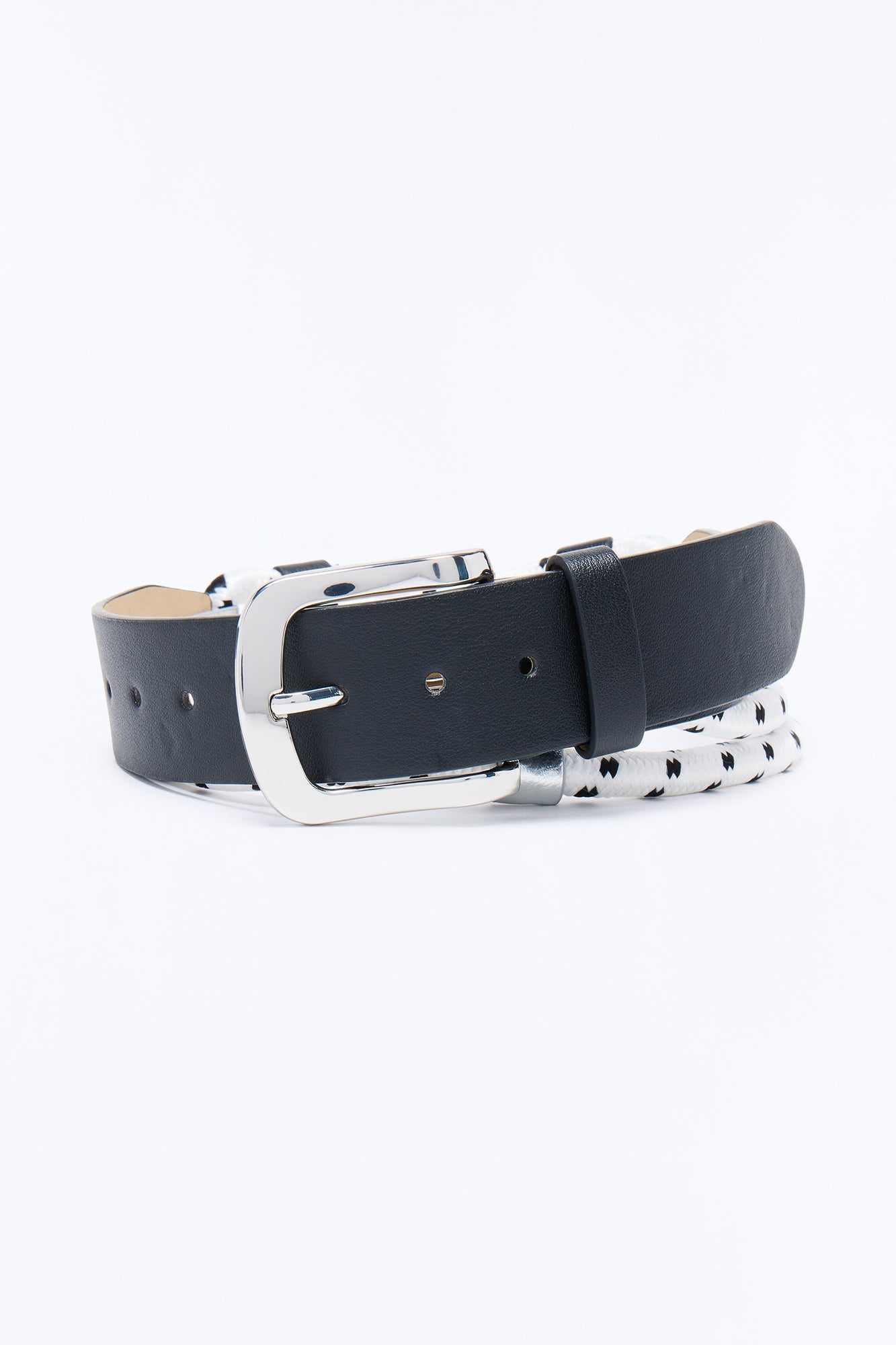 Utility Adjustable Bungee Cord Belt - White/combo Fashion Nova