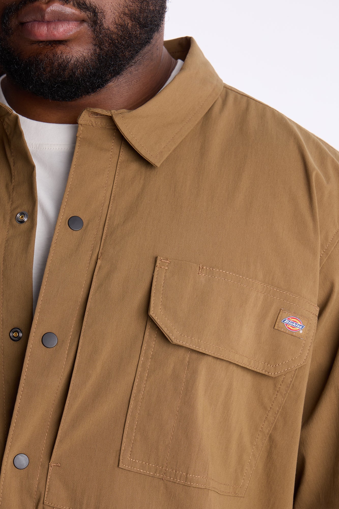 Dickies Utility Long Sleeve Work Shirt - Brown Fashion Nova