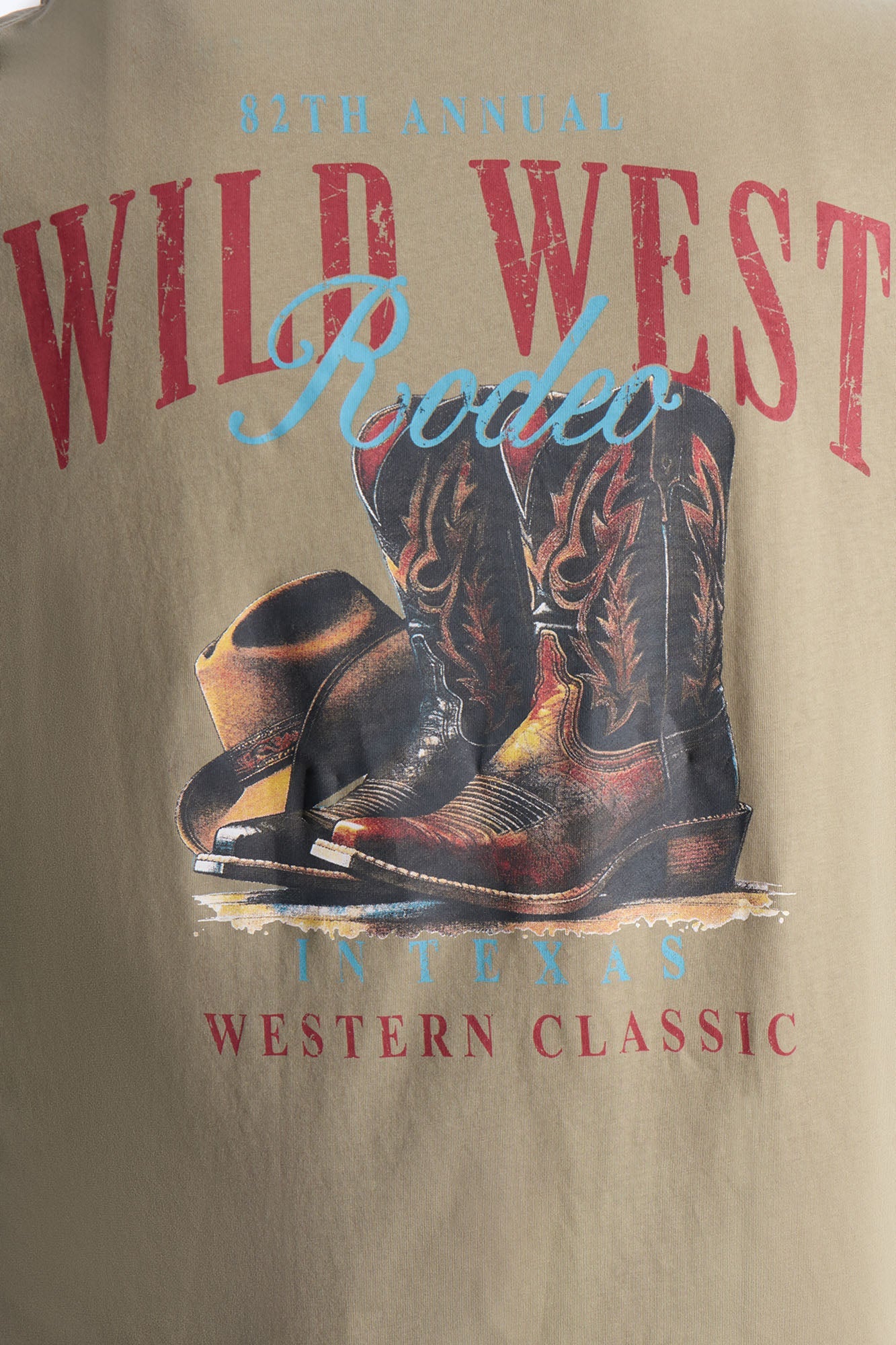 Wild West Rodeo Oversized Short Sleeve Tee - Olive Fashion Nova