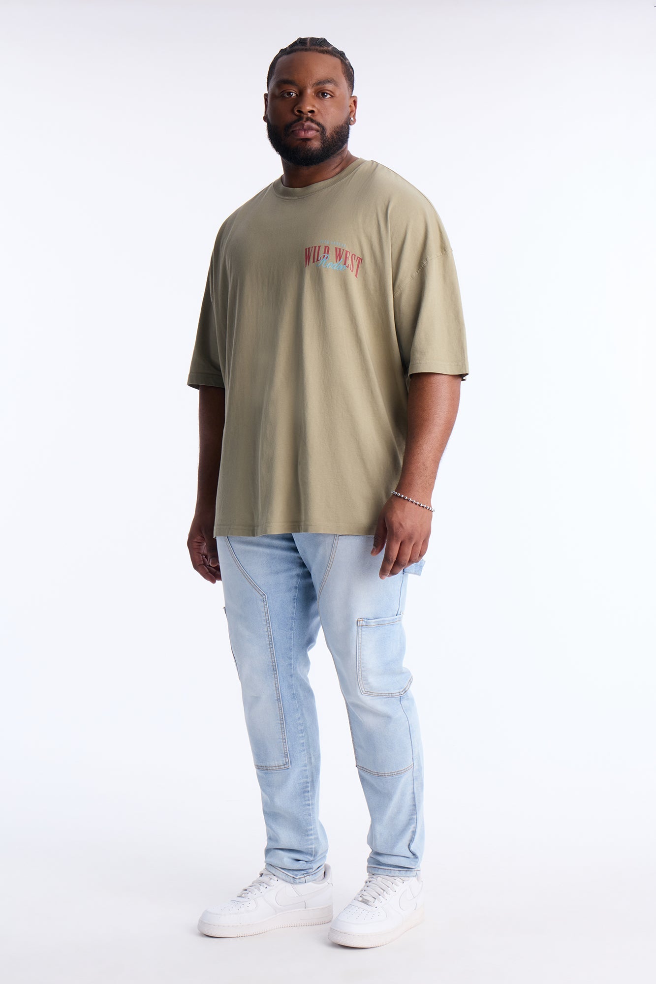Wild West Rodeo Oversized Short Sleeve Tee - Olive Fashion Nova