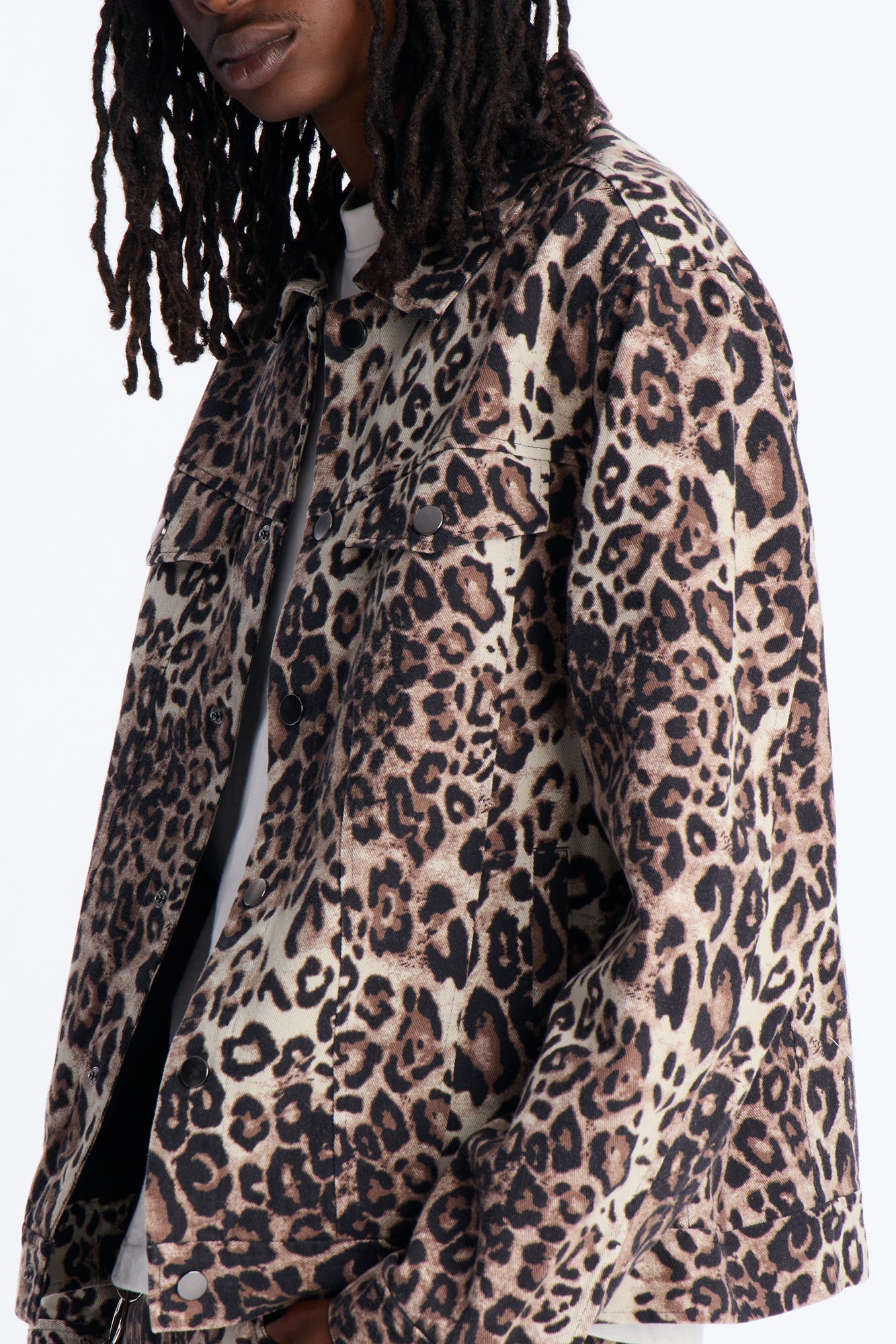Marcy Wild Leopard Print Trucker Jacket - Brown Fashion Nova