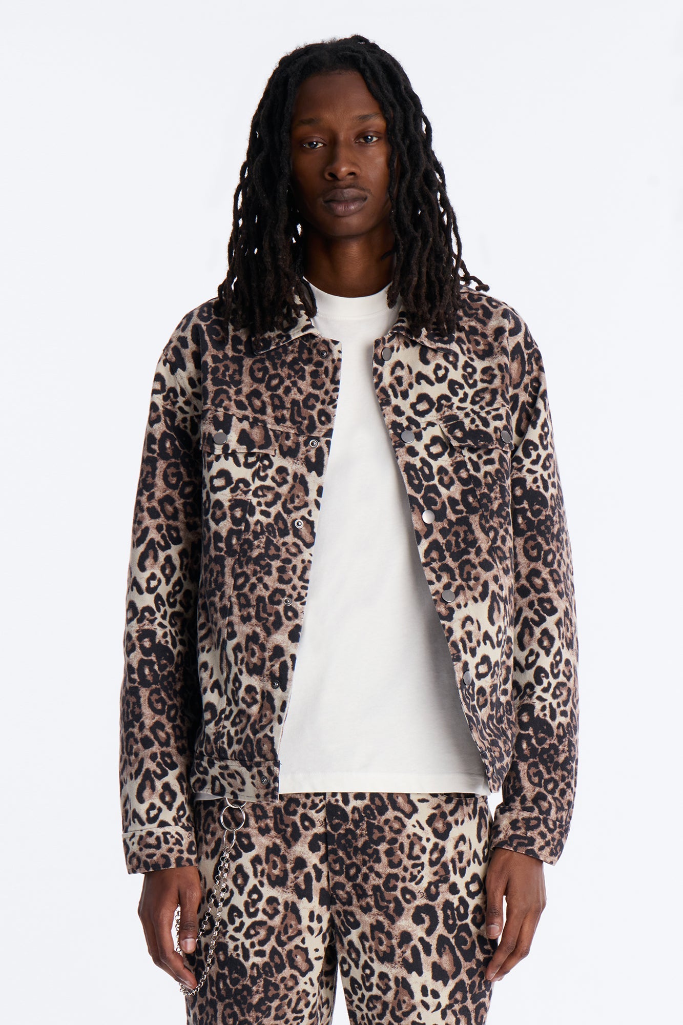 Marcy Wild Leopard Print Trucker Jacket - Brown Fashion Nova