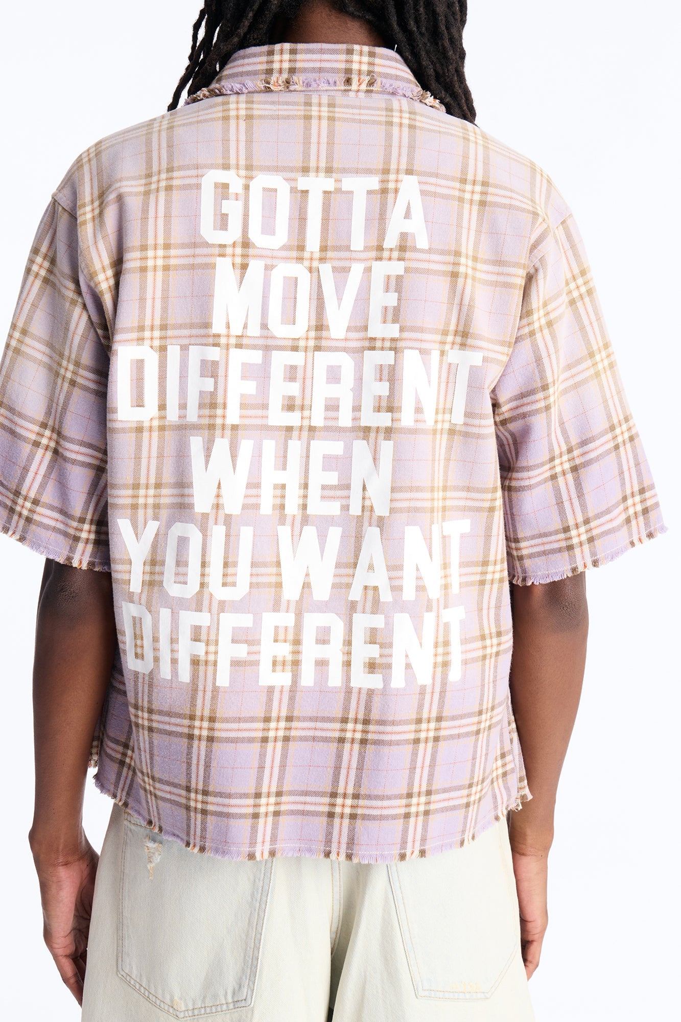 Cropped Gotta Move Flannel Button Up Shirt - Purple Fashion Nova