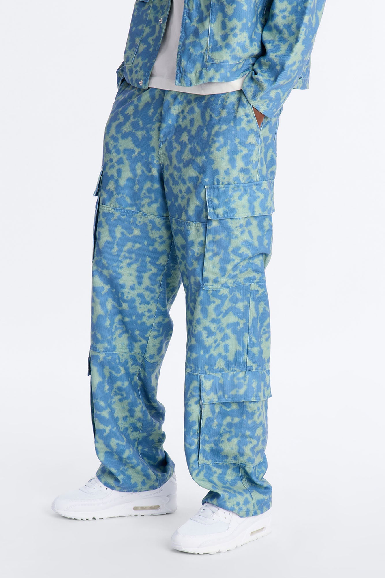 Baggy Terrain Drip Textured Pant - Blue Fashion Nova