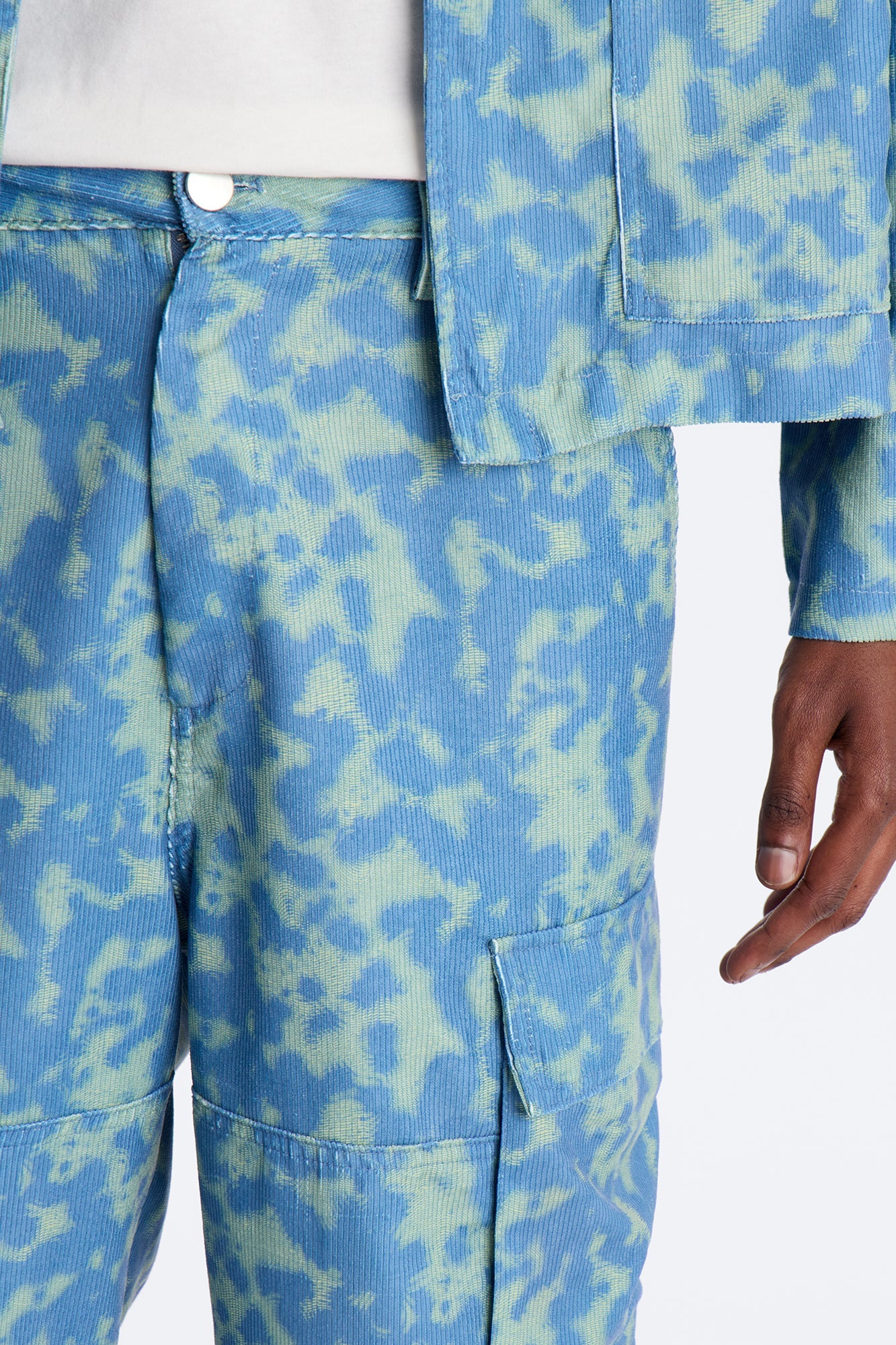 Baggy Terrain Drip Textured Pant - Blue Fashion Nova