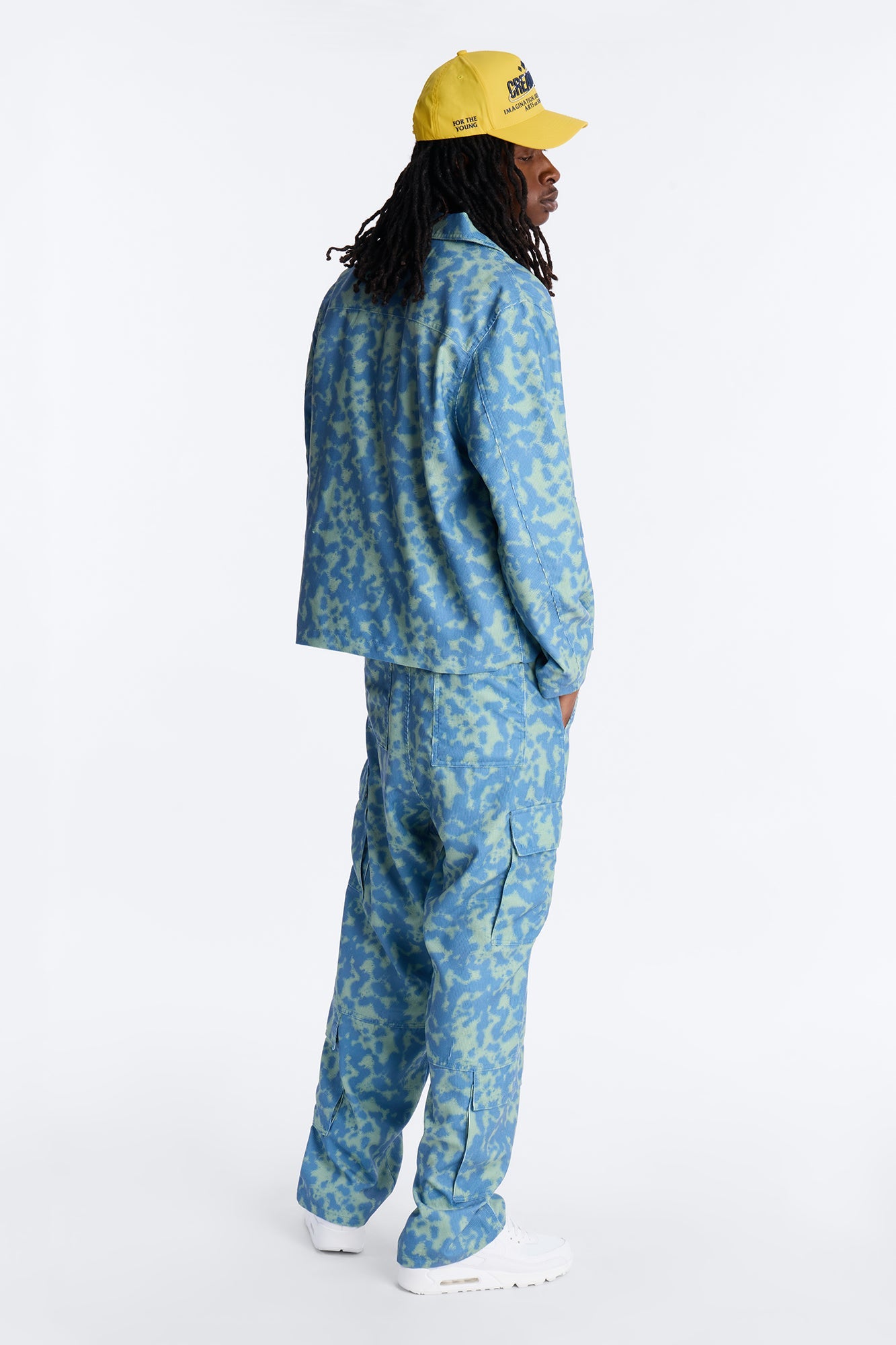 Baggy Terrain Drip Textured Pant - Blue Fashion Nova