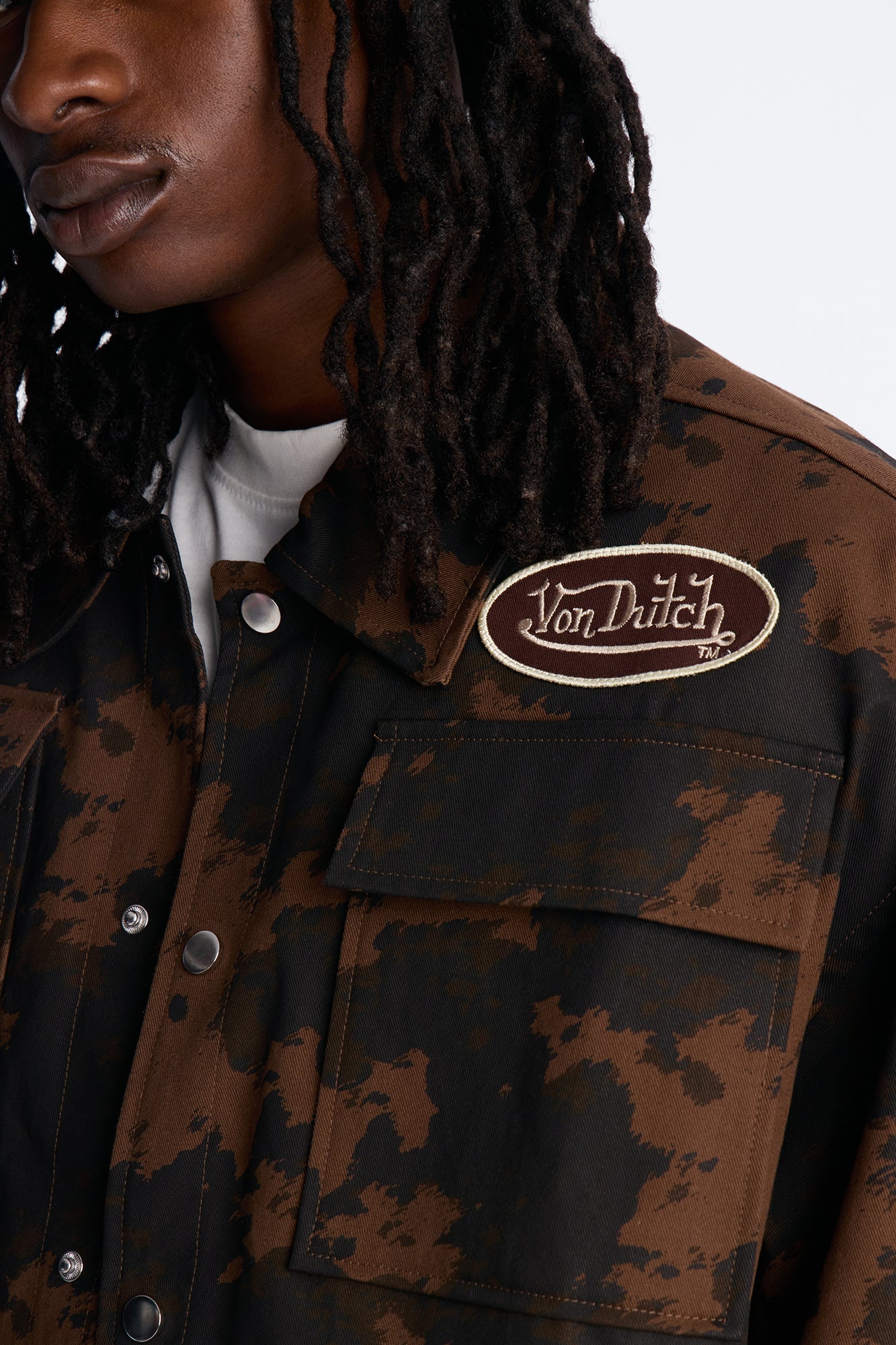 Von Dutch Rodeo Faux Pony Hair Work Jacket - Brown Fashion Nova