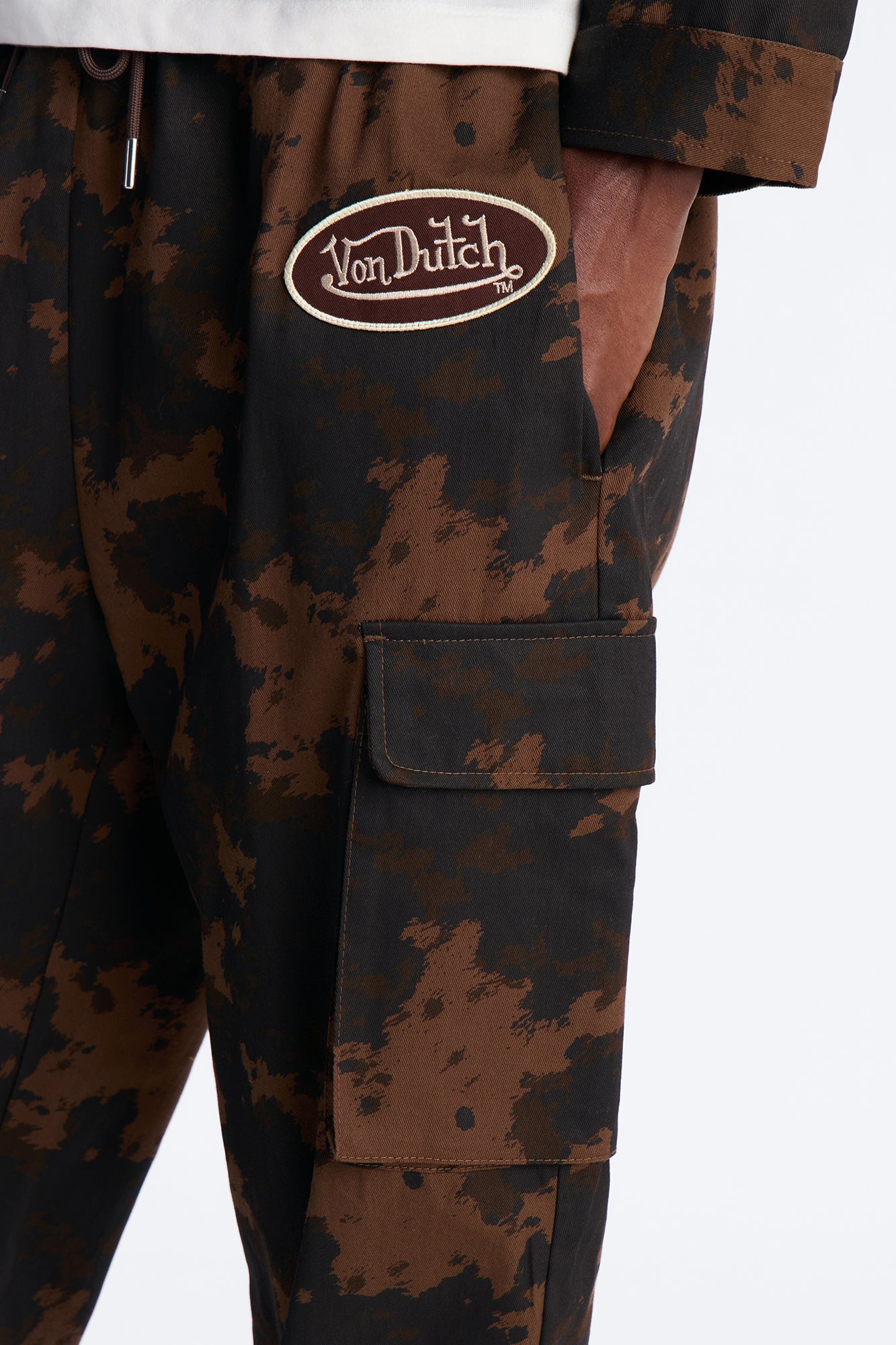 Von Dutch Rodeo Faux Pony Hair Baggy Pant - Brown Fashion Nova