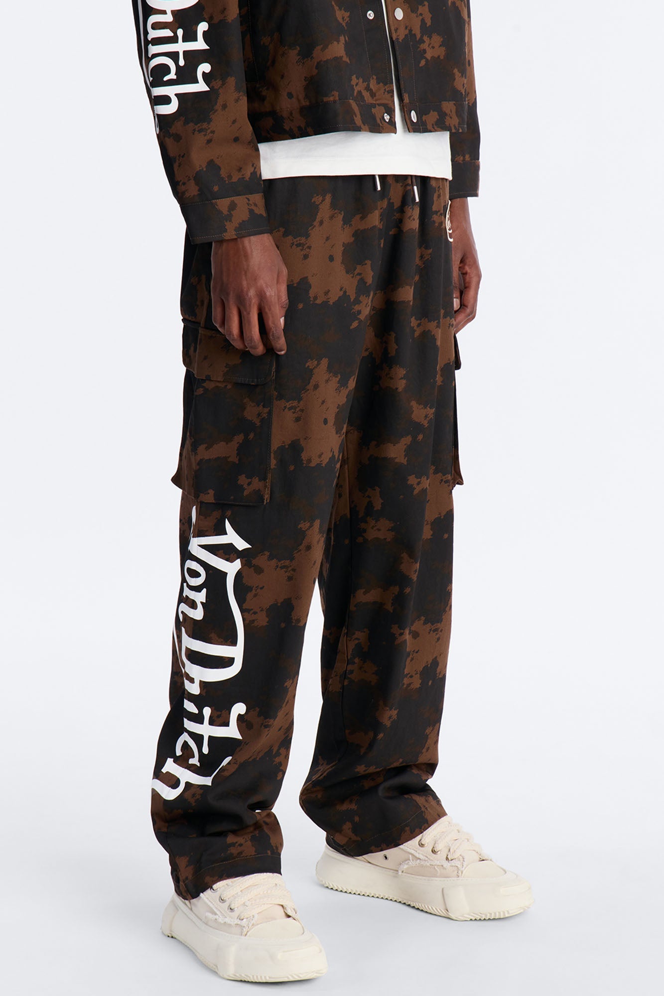 Von Dutch Rodeo Faux Pony Hair Baggy Pant - Brown Fashion Nova