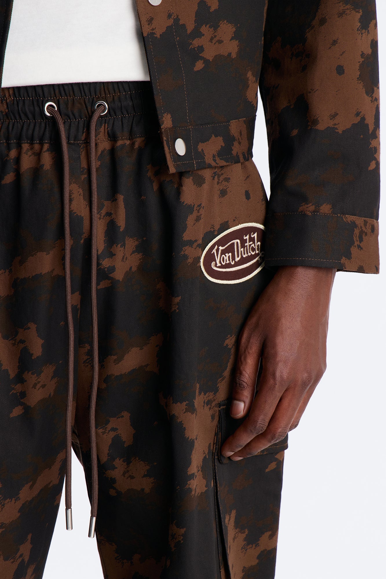 Von Dutch Rodeo Faux Pony Hair Baggy Pant - Brown Fashion Nova
