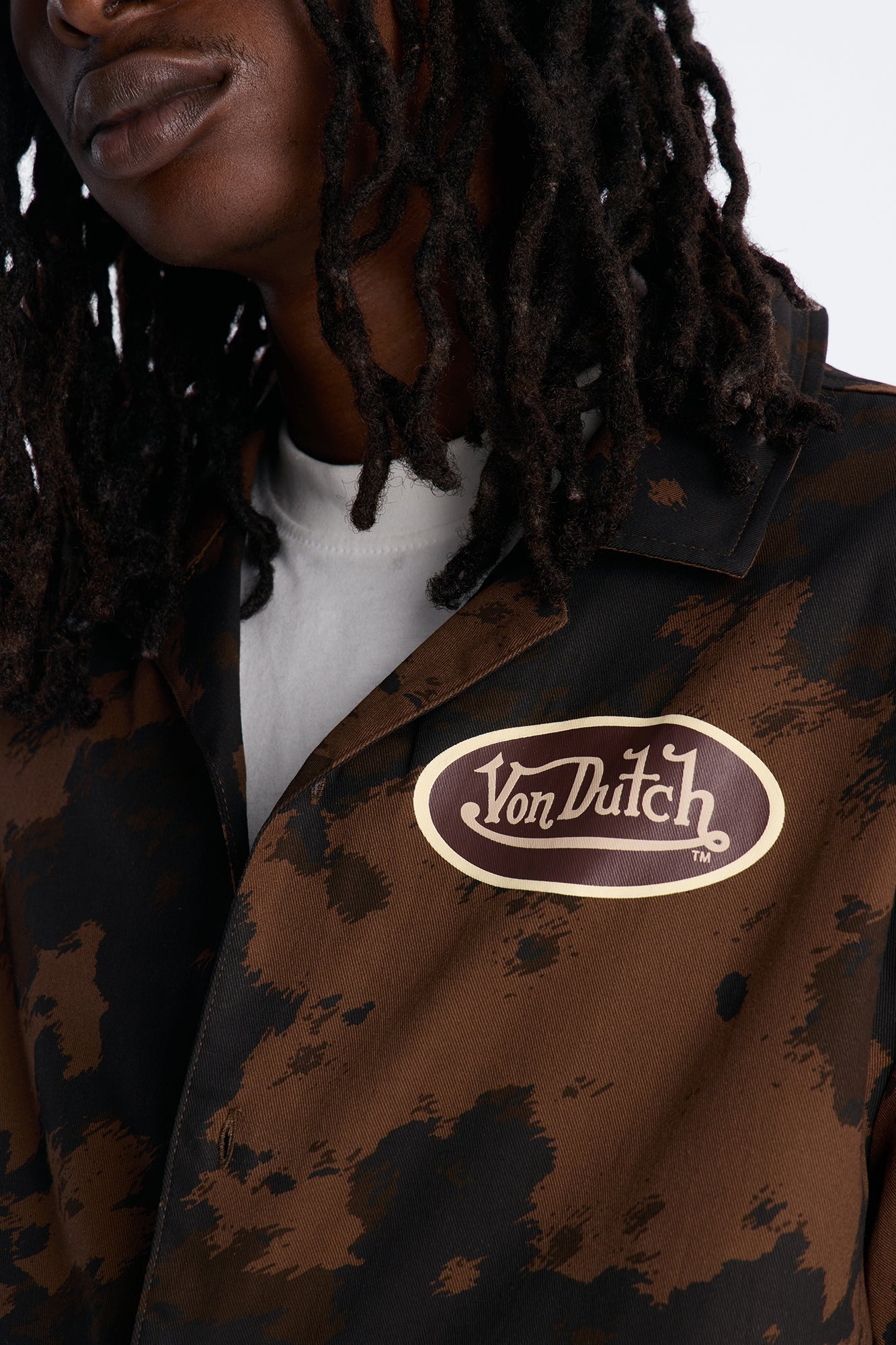 Von Dutch Rodeo Dual Cuban Button Up - Brown Fashion Nova