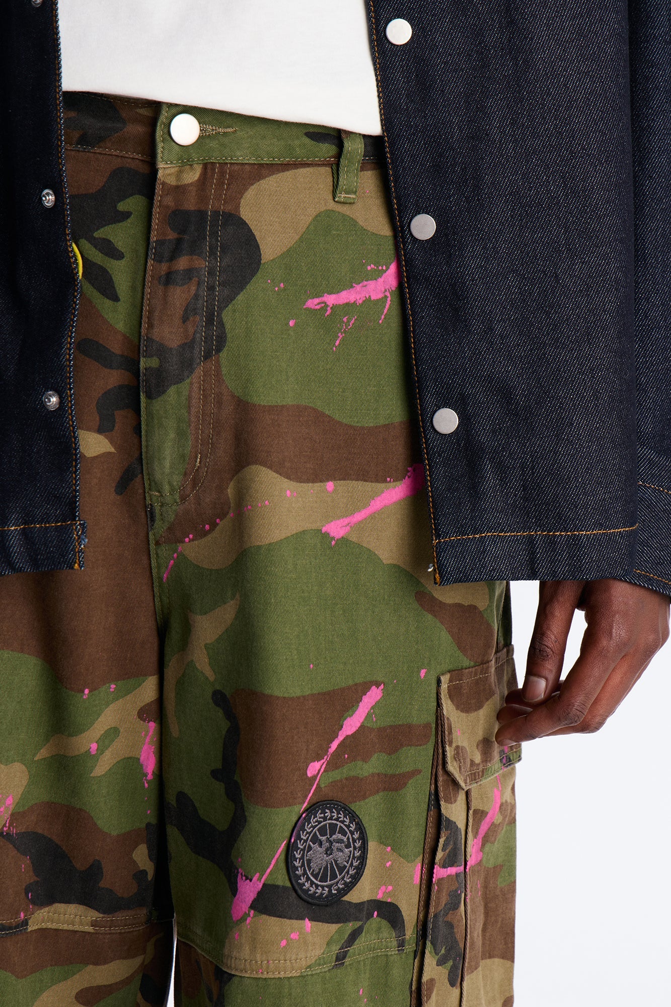 Baggy Art Collide Short - Camouflage Fashion Nova