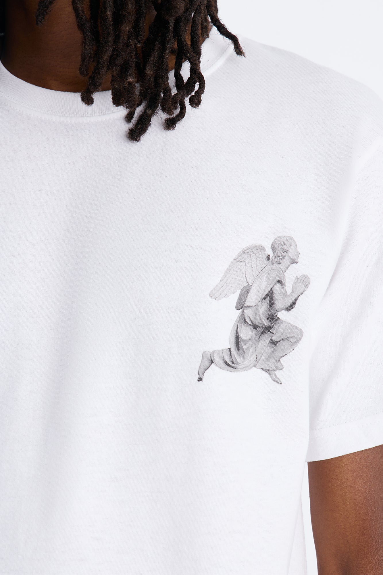 Pray For Me Angels Short Sleeve Tee - White Fashion Nova