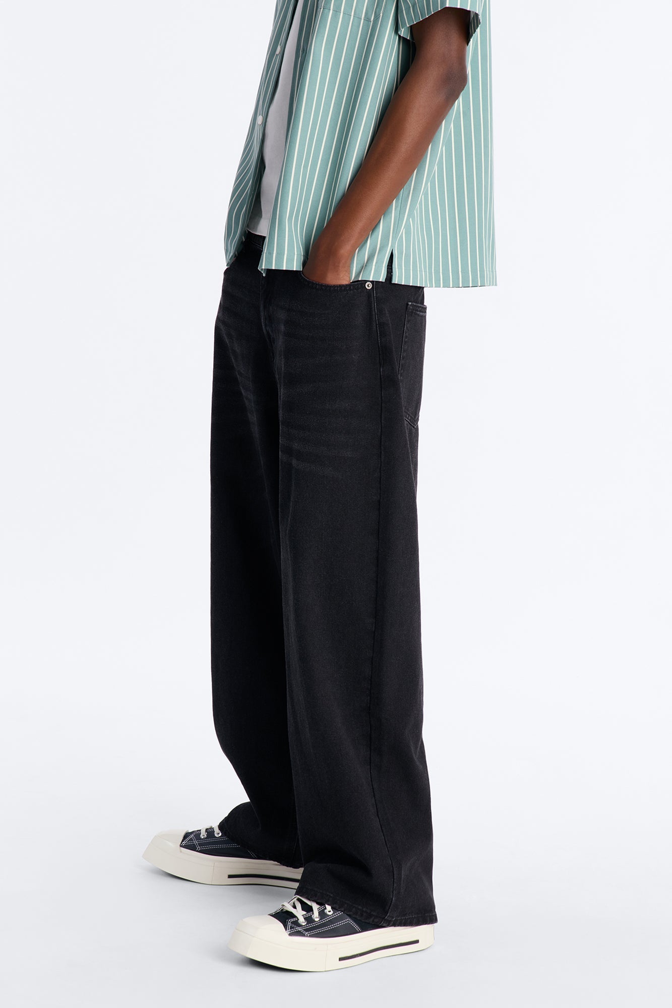 Essential Baggy Rigid Jean - Black Wash Fashion Nova