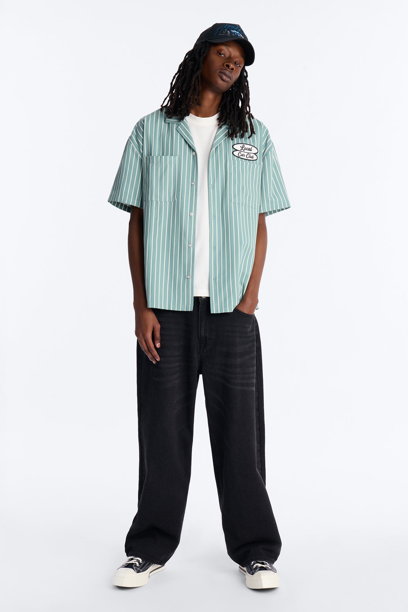 Garage Inn Mechanic Shirt - Green Fashion Nova