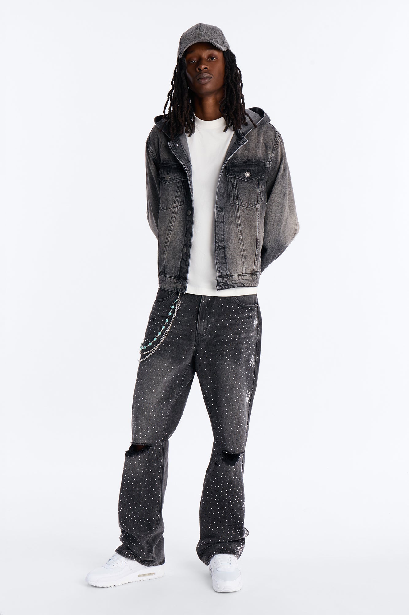 Shrunken Off Duty Denim Trucker Jacket - Black Wash Fashion Nova