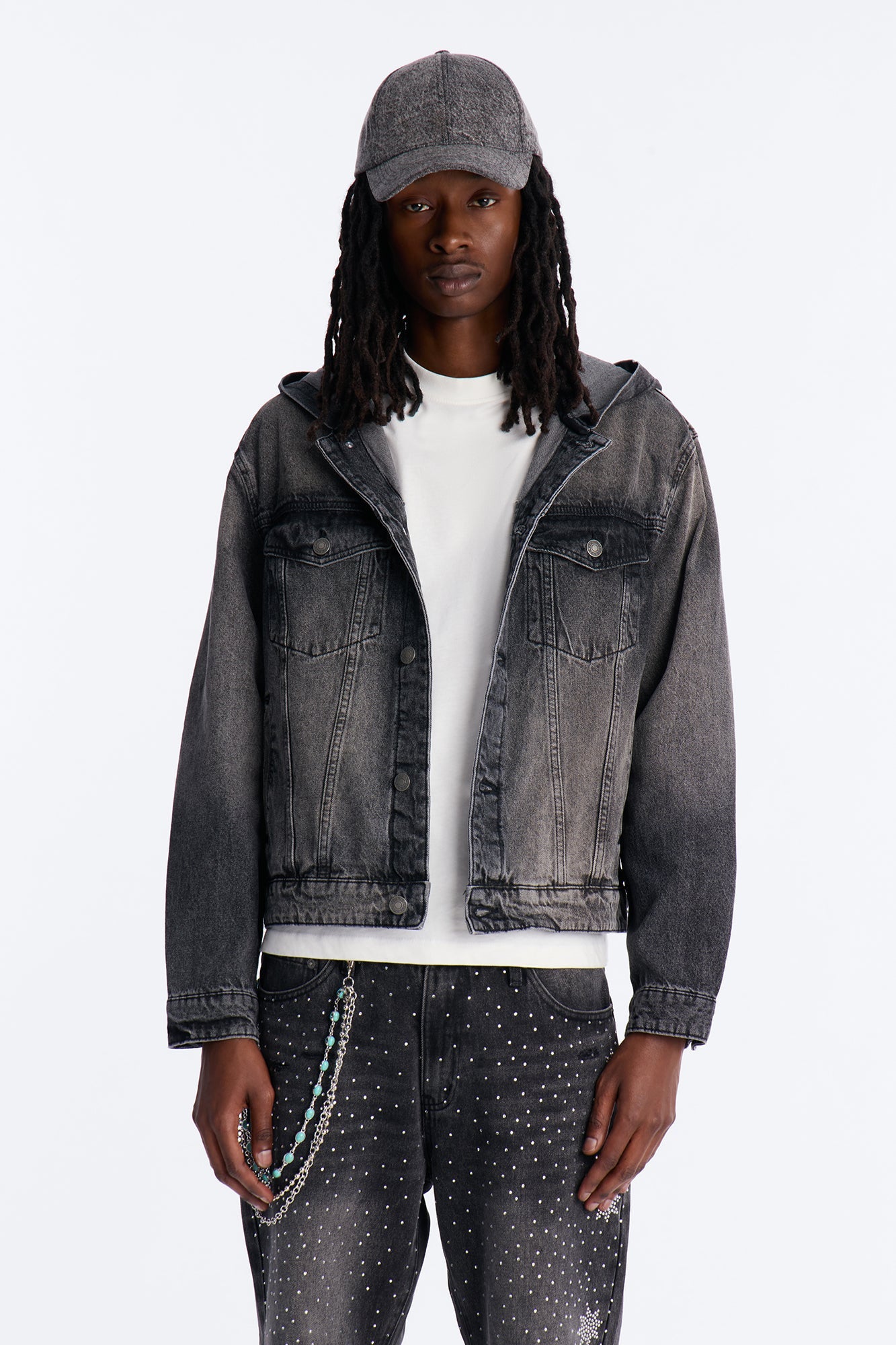 Shrunken Off Duty Denim Trucker Jacket - Black Wash Fashion Nova