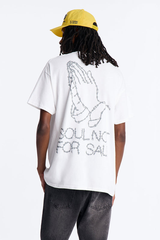 Soul Not For Sale Oversized Short Sleeve Tee - White Fashion Nova