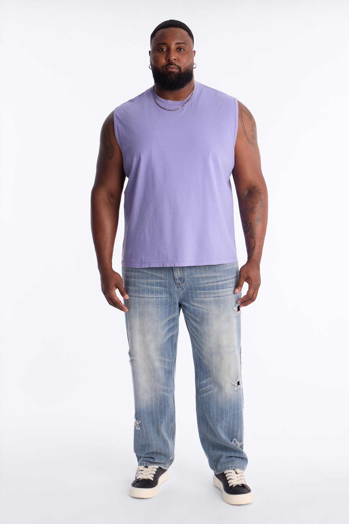 Cropped Muscle Tee - Lavender Fashion Nova