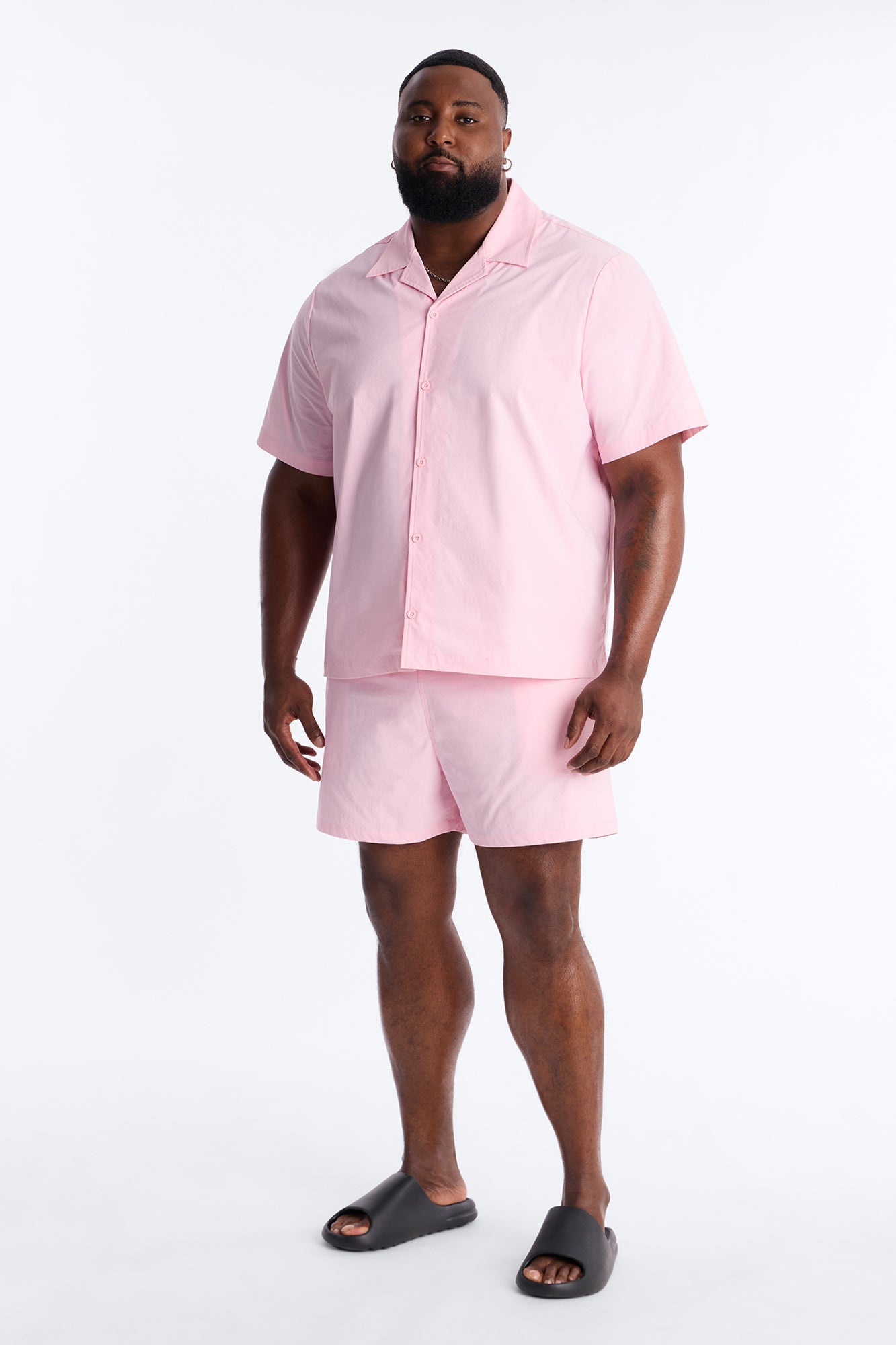 Montez Cuban Collar Button Up Shirt - Pink Fashion Nova