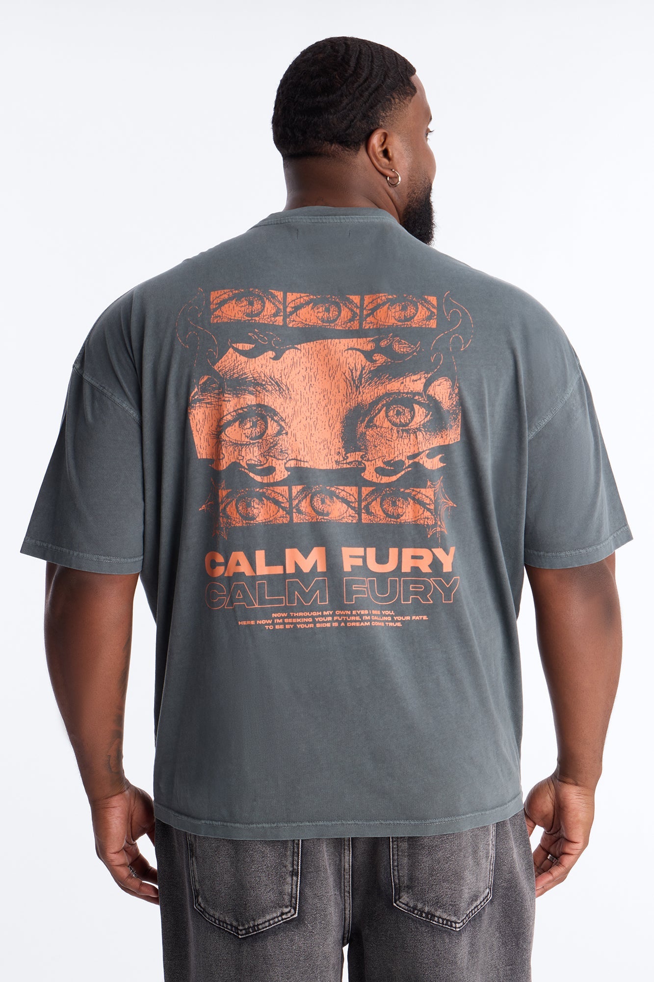 Calm Fury Oversized Short Sleeve Tee - Grey Fashion Nova