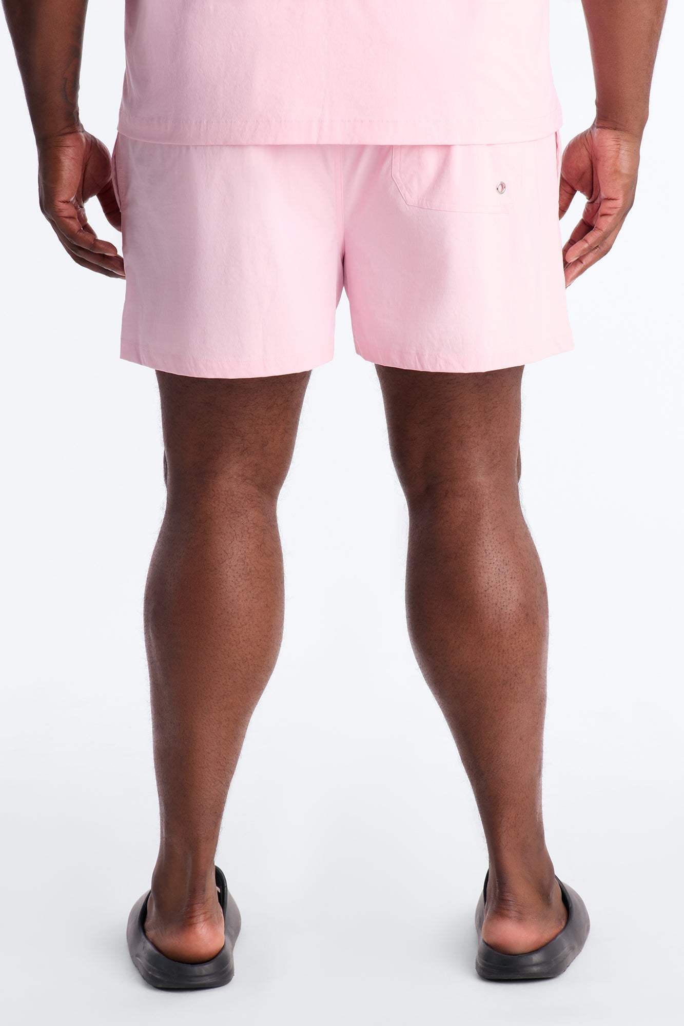 Montez Stretch Swim Trunk 7″ - Pink Fashion Nova