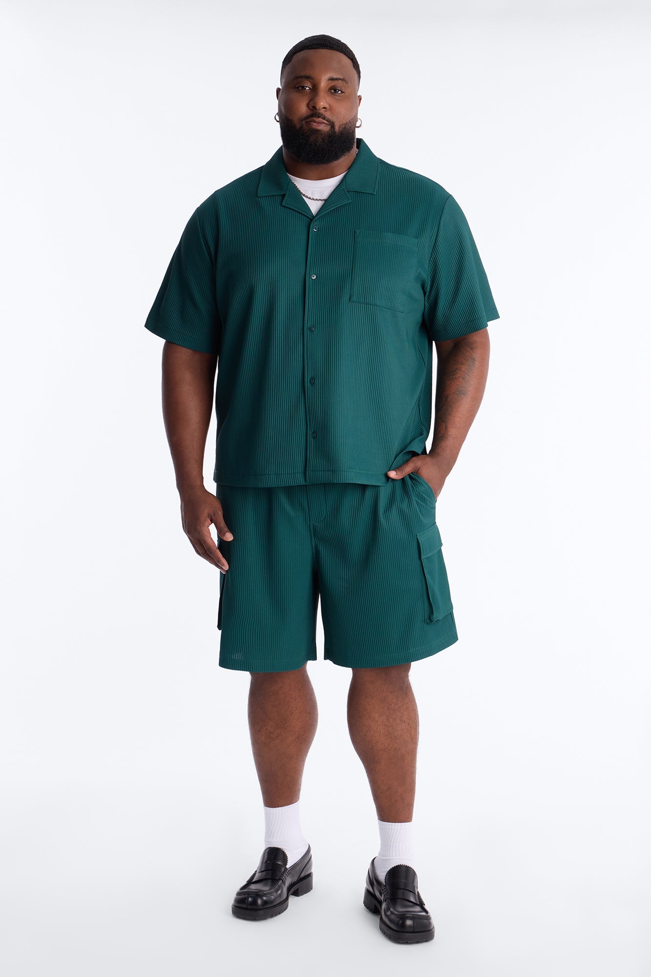 Show Up Relaxed Cargo Short - Teal Fashion Nova