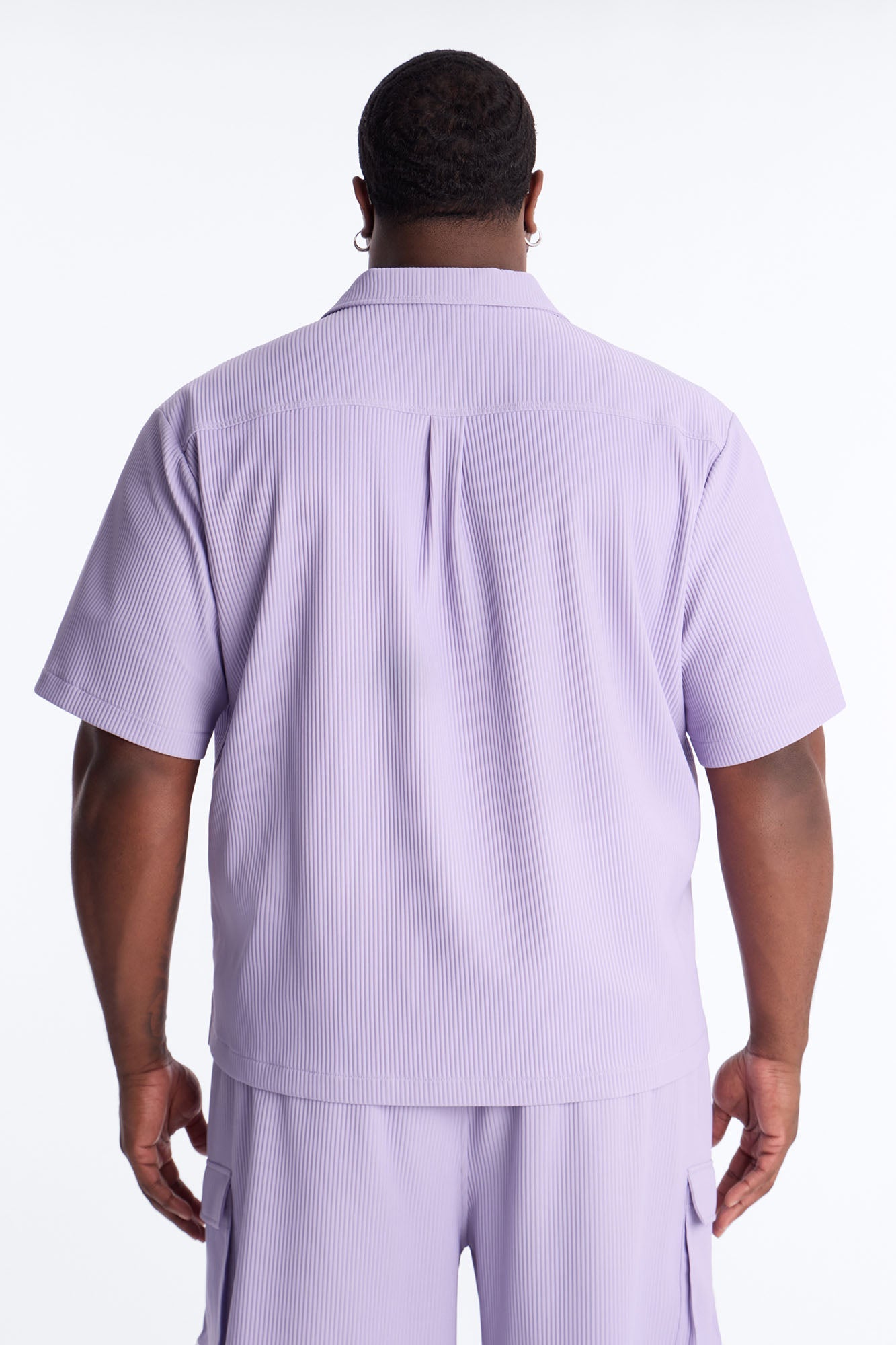 Show Up Short Sleeve Cuban Shirt - Lavender Fashion Nova