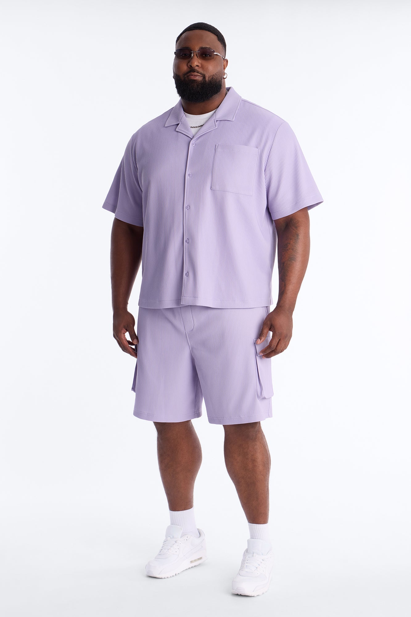Show Up Relaxed Cargo Short - Lavender Fashion Nova