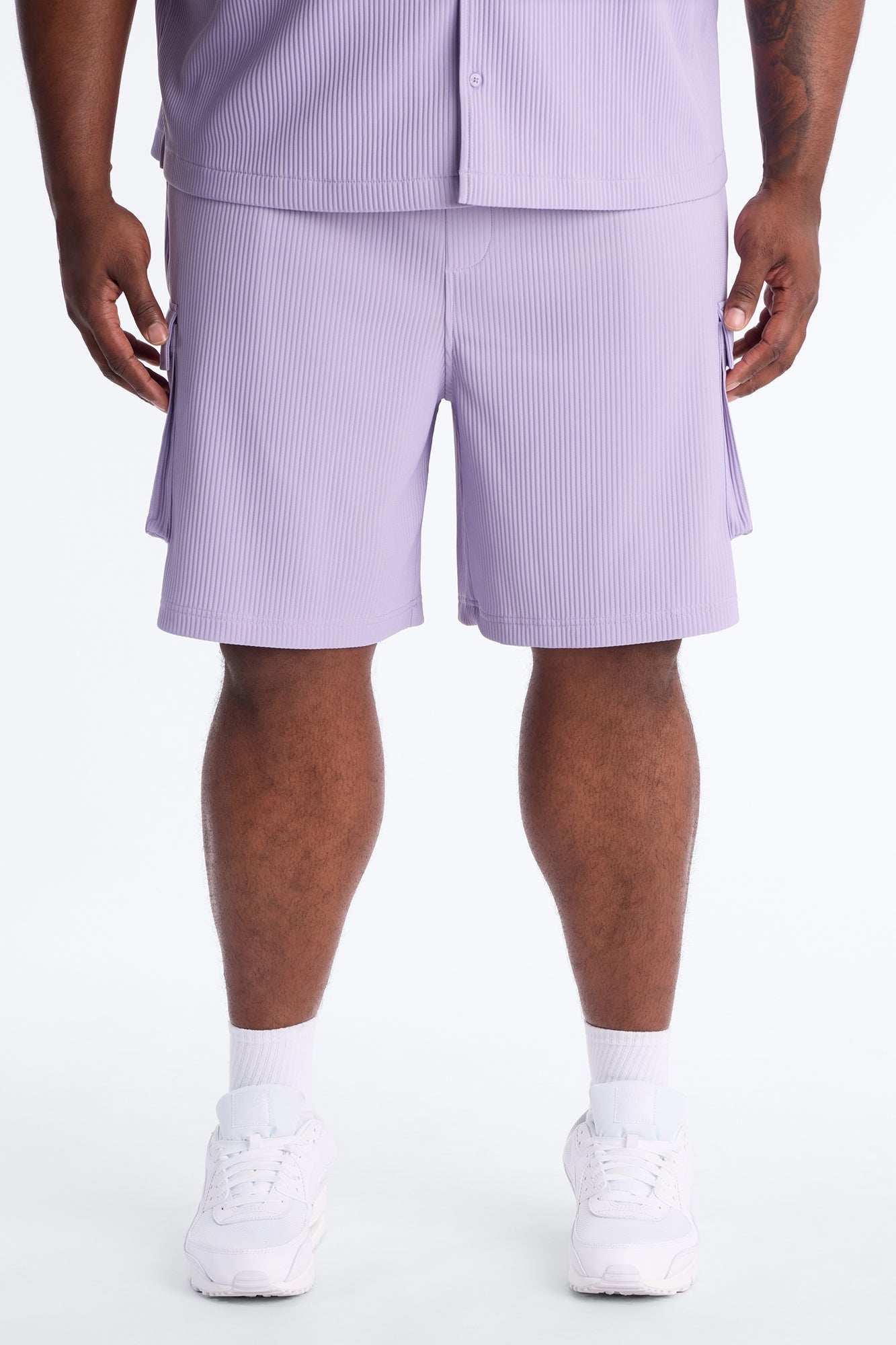 Show Up Relaxed Cargo Short - Lavender Fashion Nova