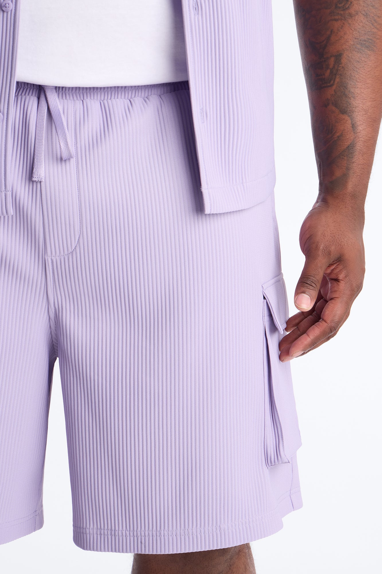 Show Up Relaxed Cargo Short - Lavender Fashion Nova