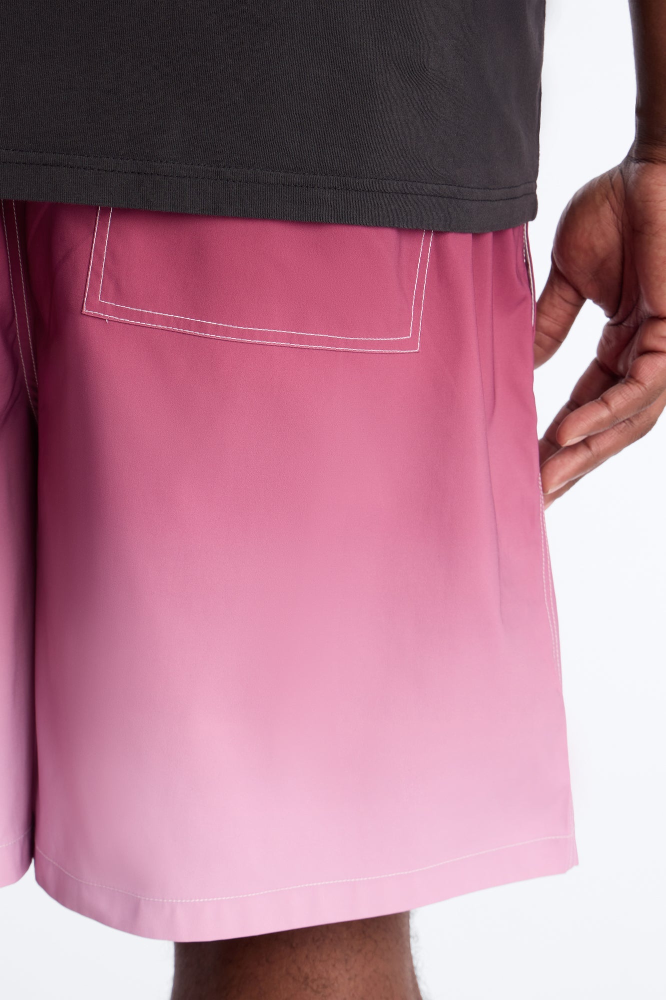 Relaxed Fade Away Ombre Short - Purple Fashion Nova