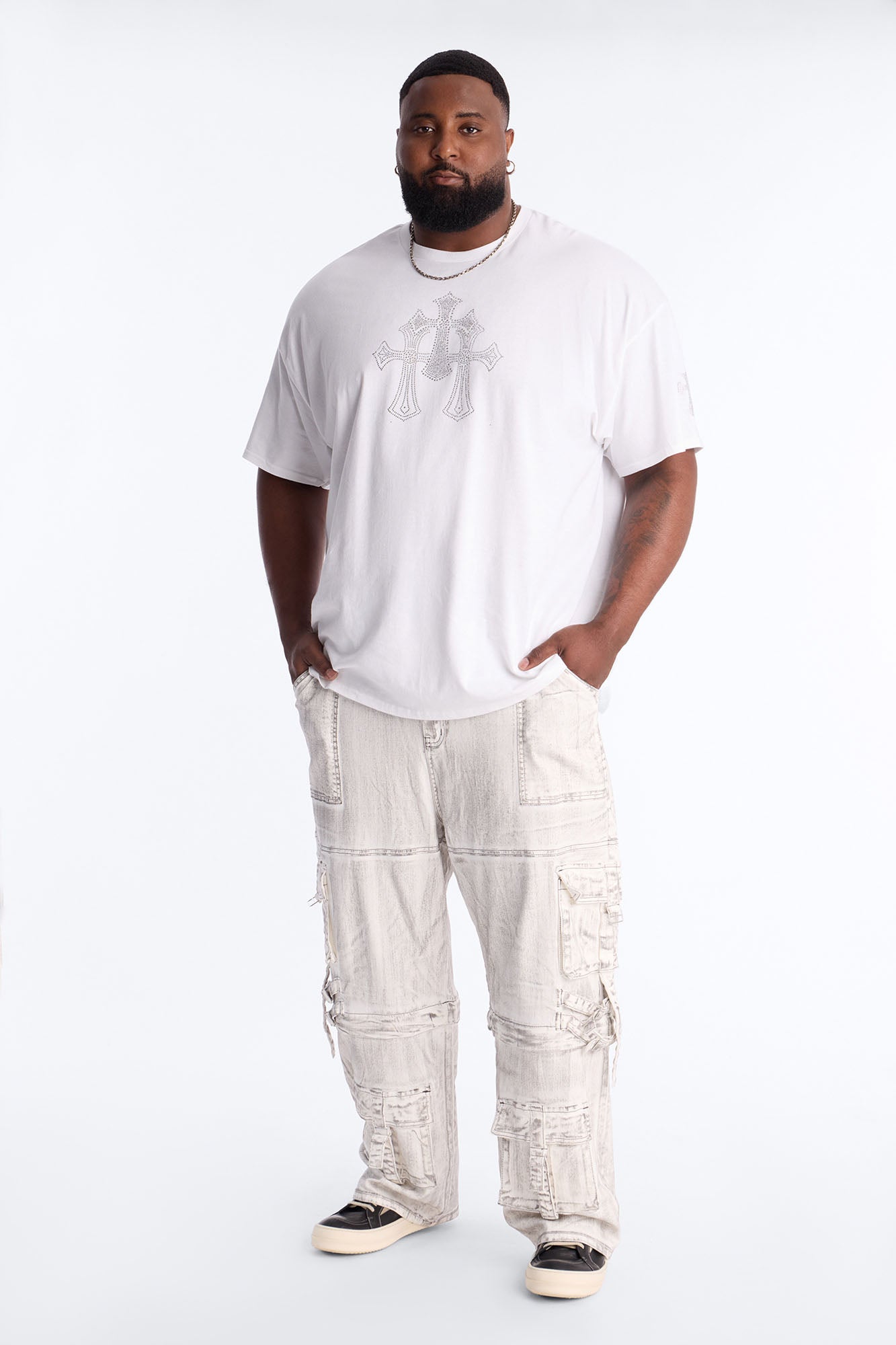 Morph City Switch Cargo Jean - Light Grey Fashion Nova