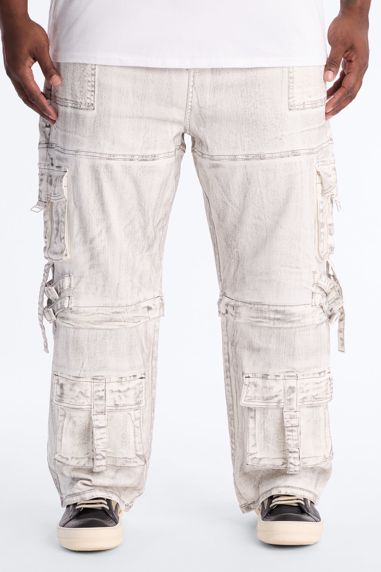 Morph City Switch Cargo Jean - Light Grey Fashion Nova