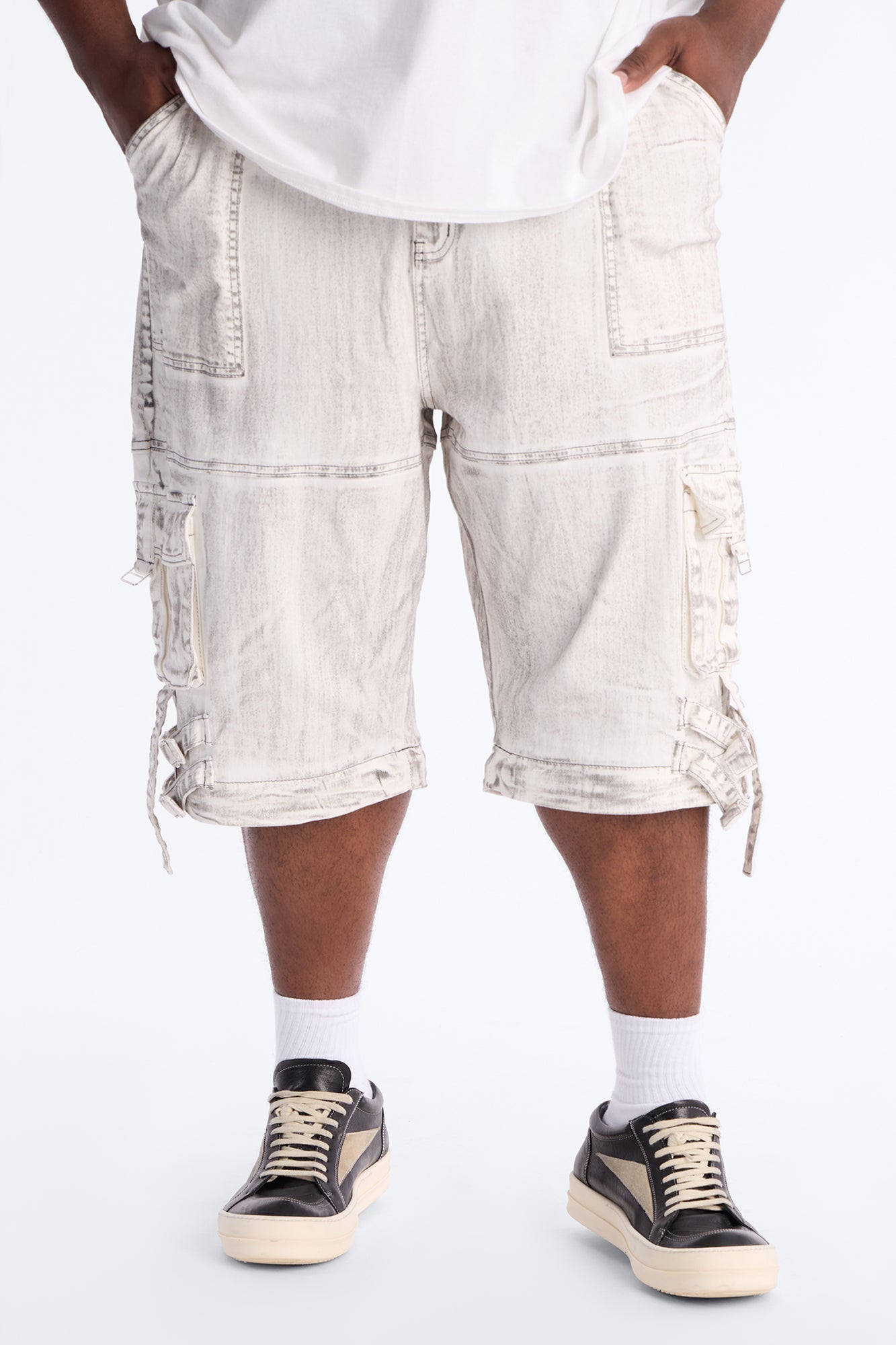 Morph City Switch Cargo Jean - Light Grey Fashion Nova