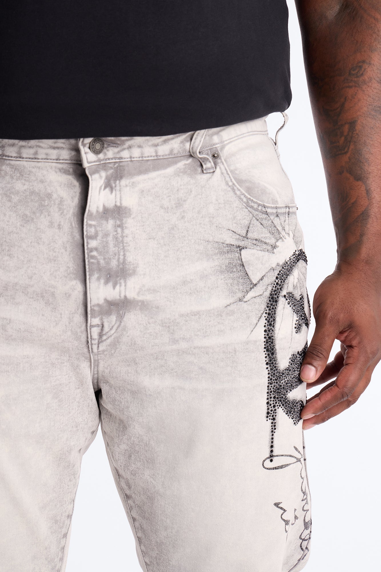 Stacked Skinny Flare Ace Royale Jean - Grey Fashion Nova