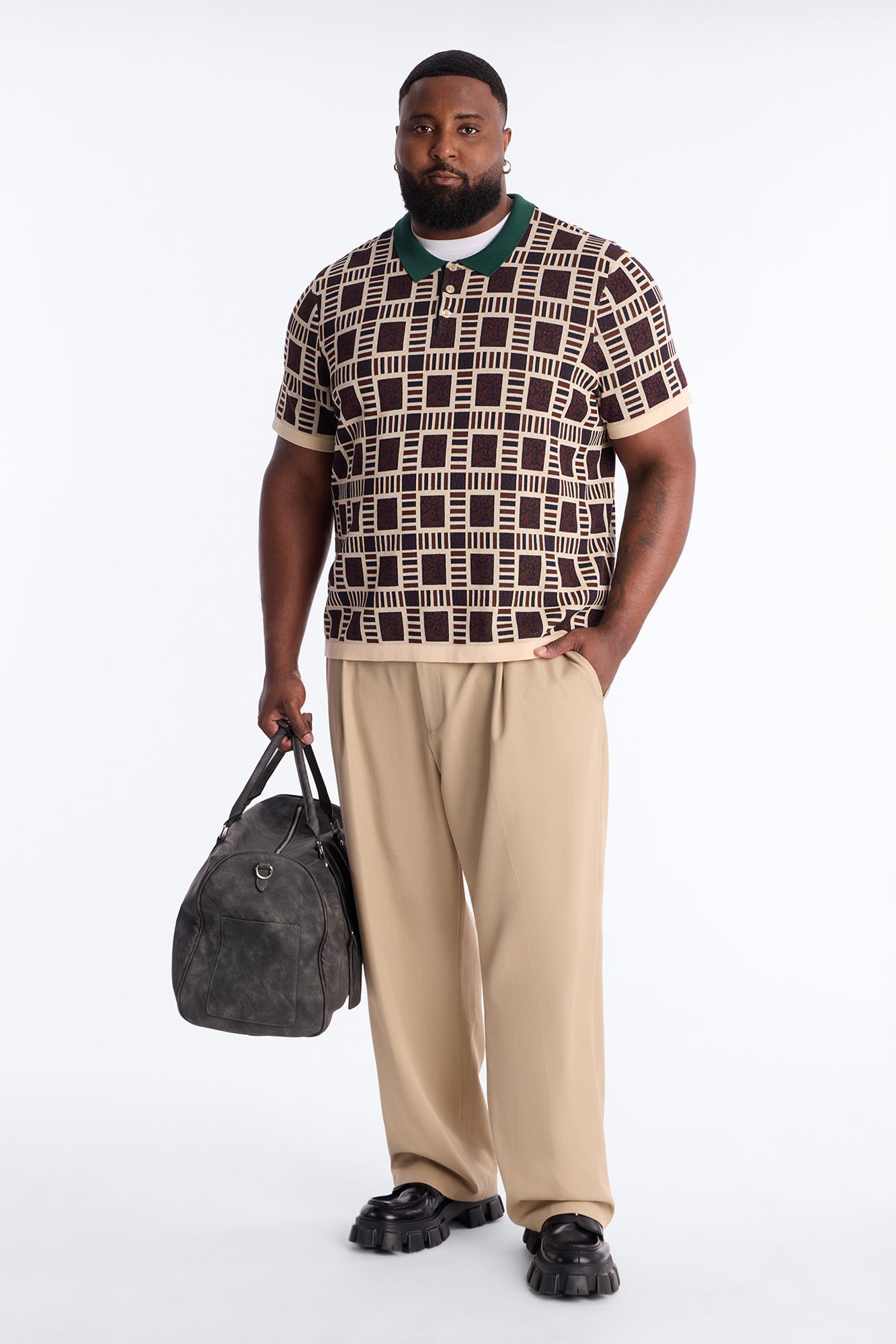 Westbury Knit Polo - Brown Fashion Nova