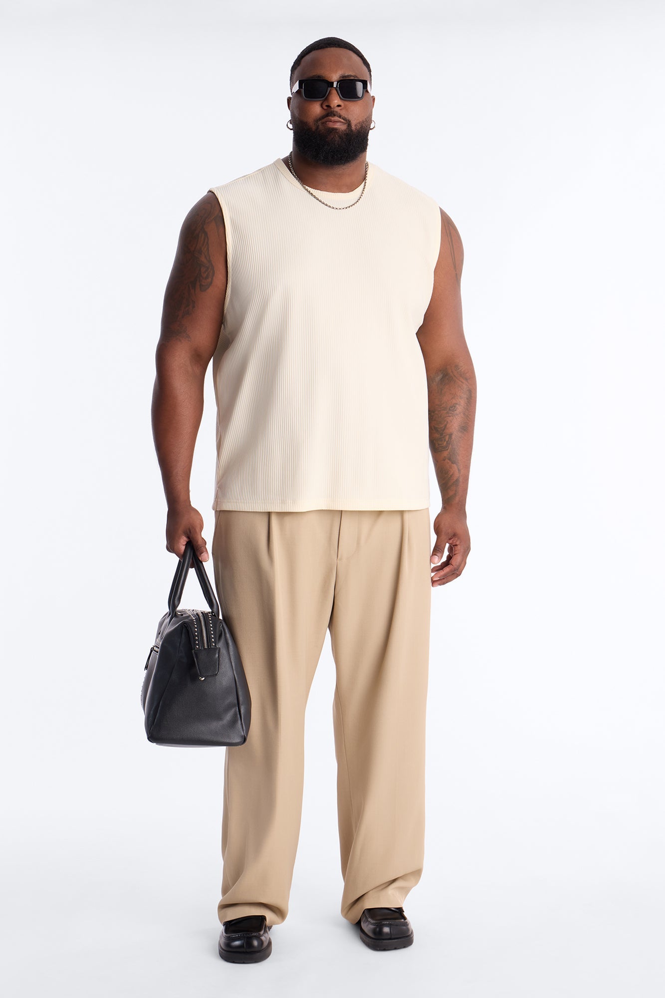 Show Up Muscle Tank - Off White Fashion Nova