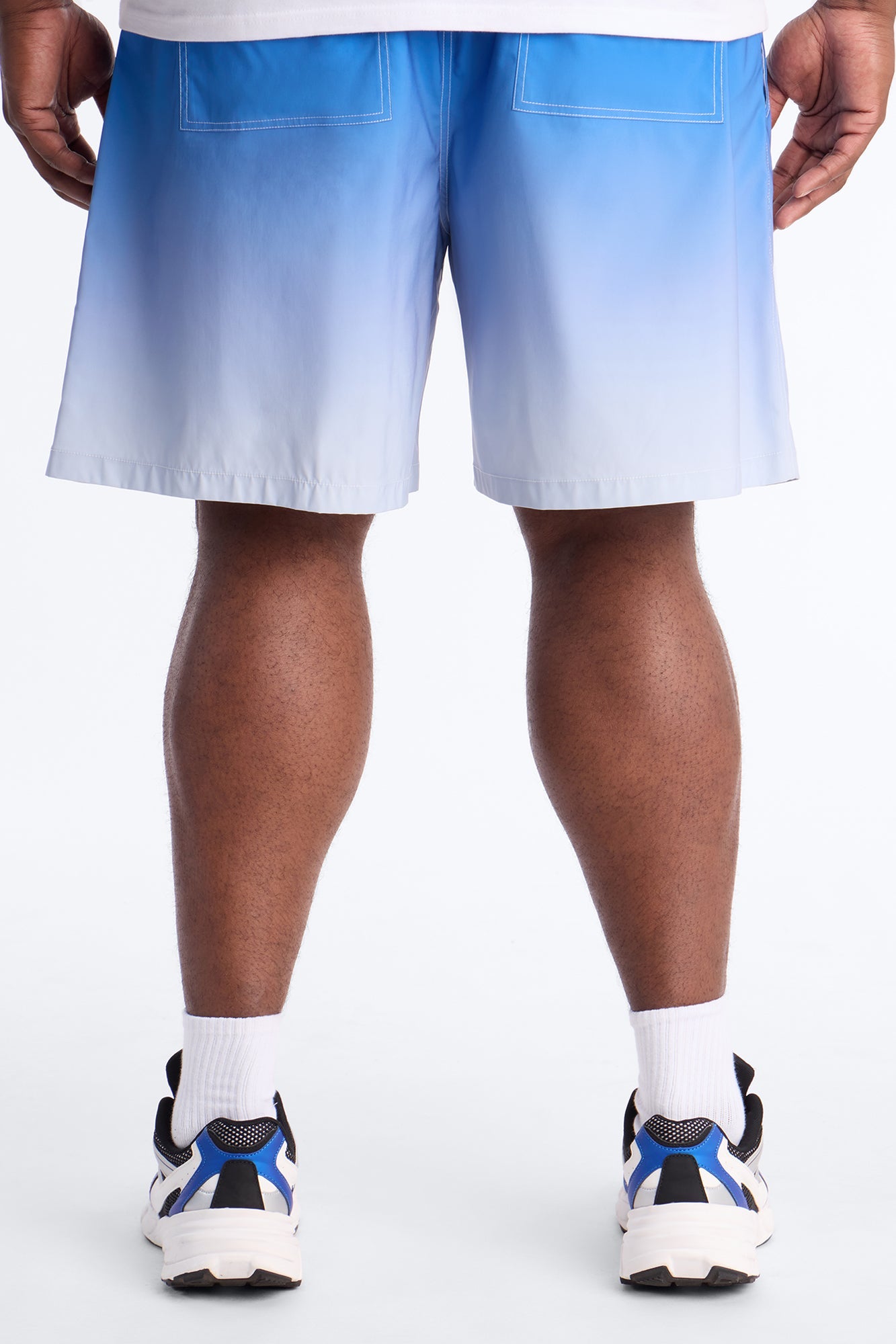 Relaxed Fade Away Ombre Short - Blue Fashion Nova