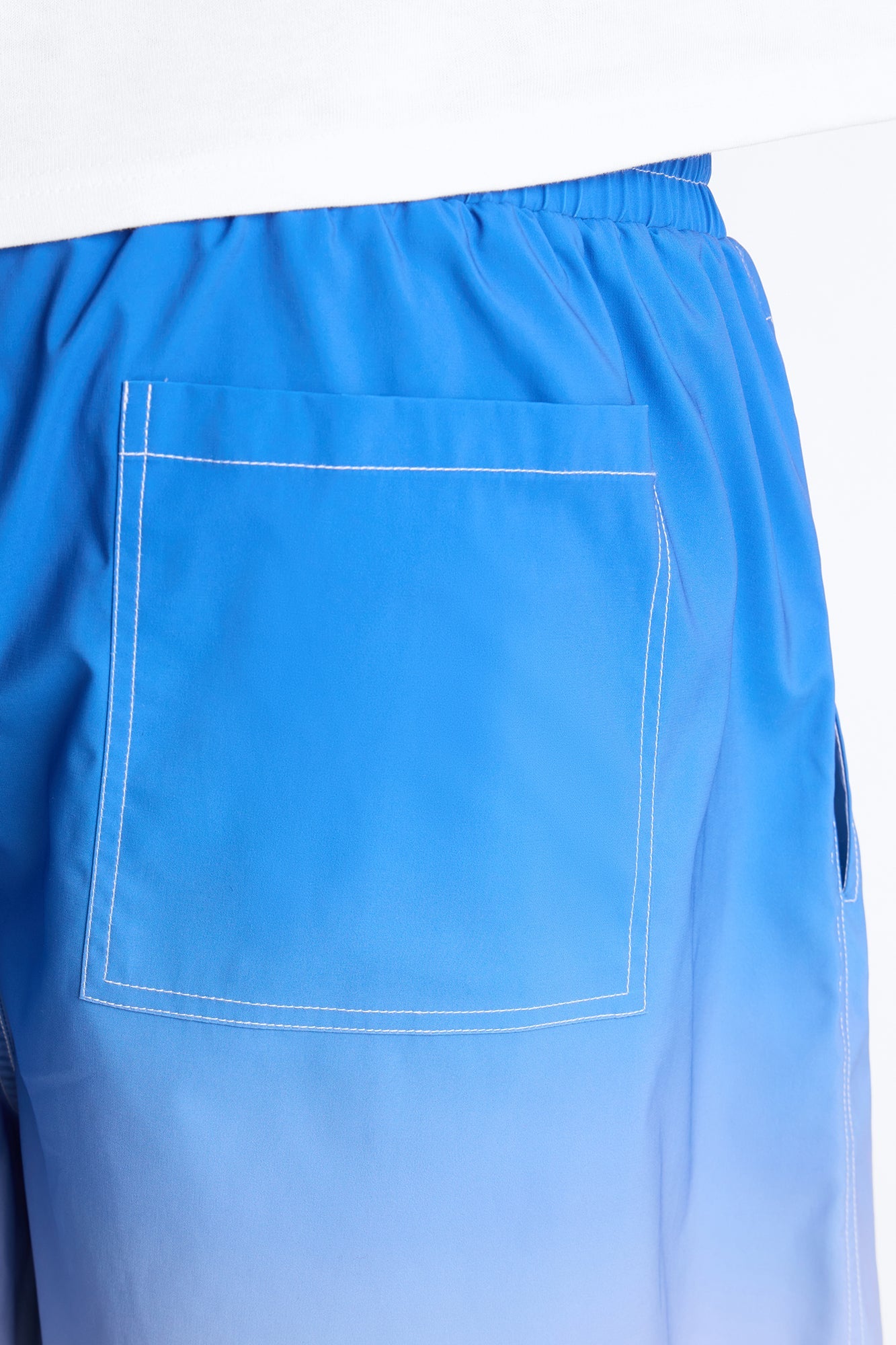 Relaxed Fade Away Ombre Short - Blue Fashion Nova