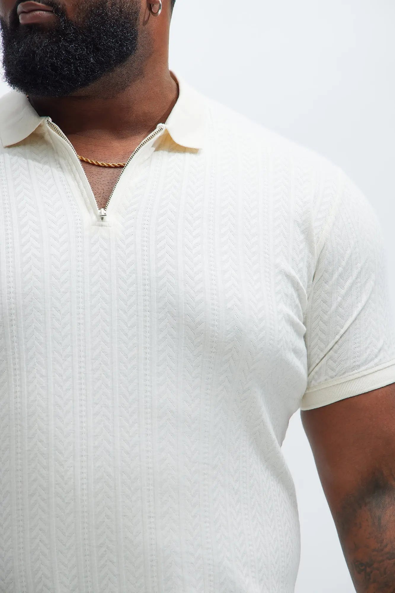 Money Matters Short Sleeve Polo - Off White Fashion Nova